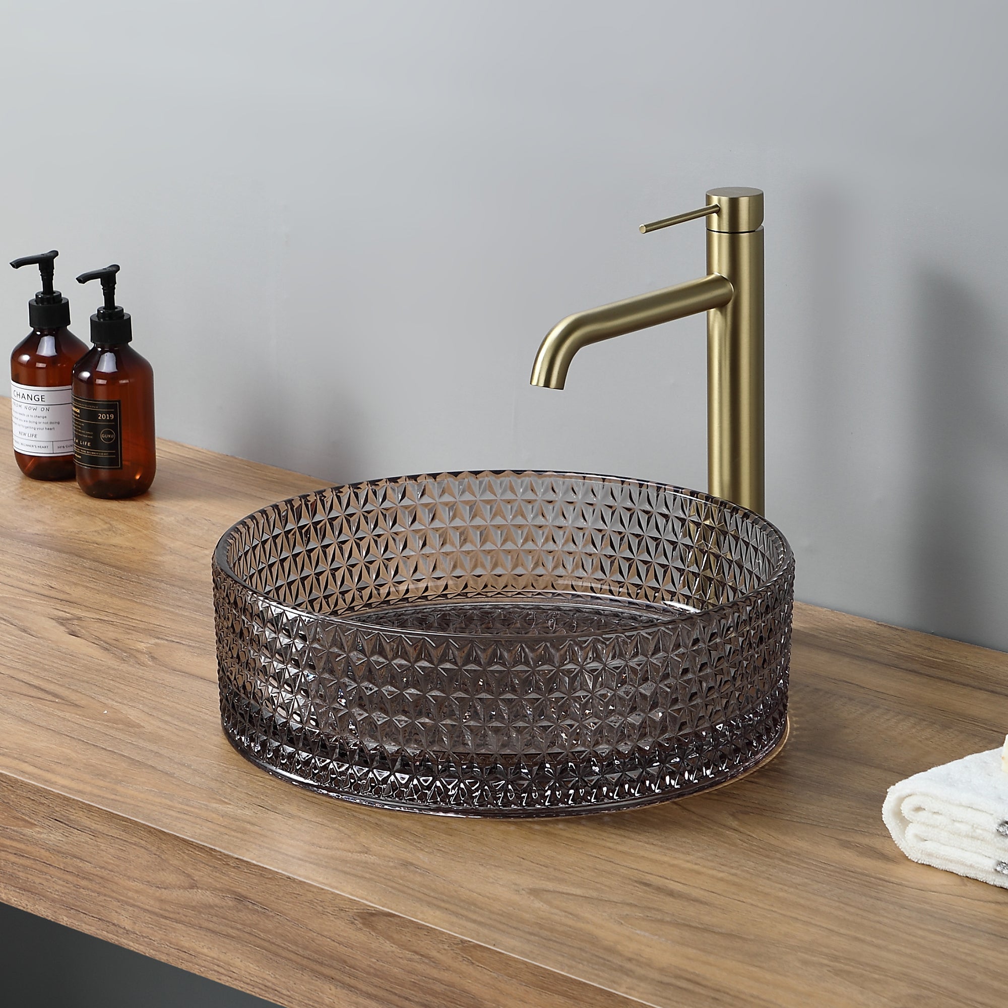 Vasque en verre trempé