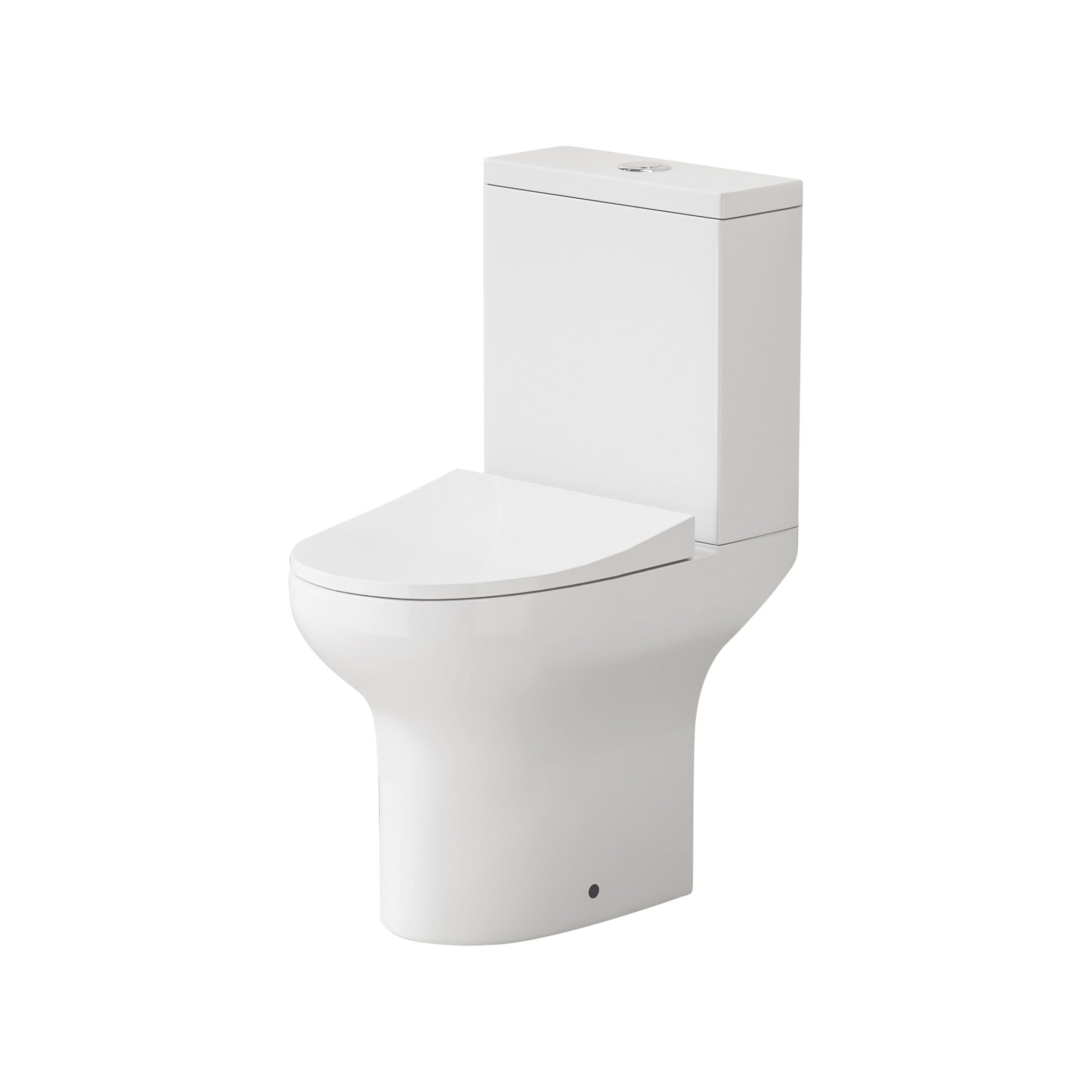 WC Ultra Compact à Poser - Sortie Horizontale, blanc, design moderne