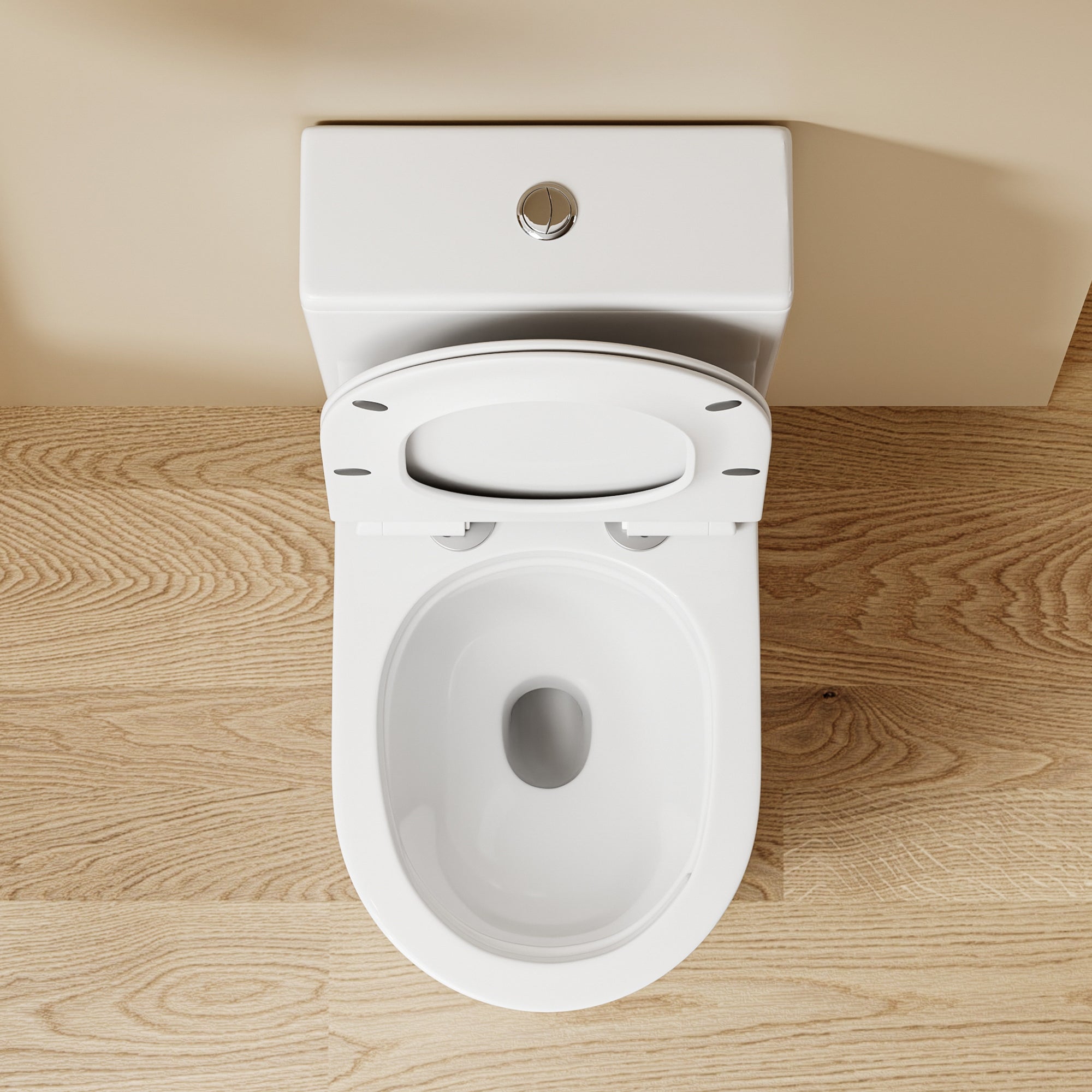WC à poser sans bride sortie horizontale (63x38x82cm) - Design arrondie blanc VICTOR