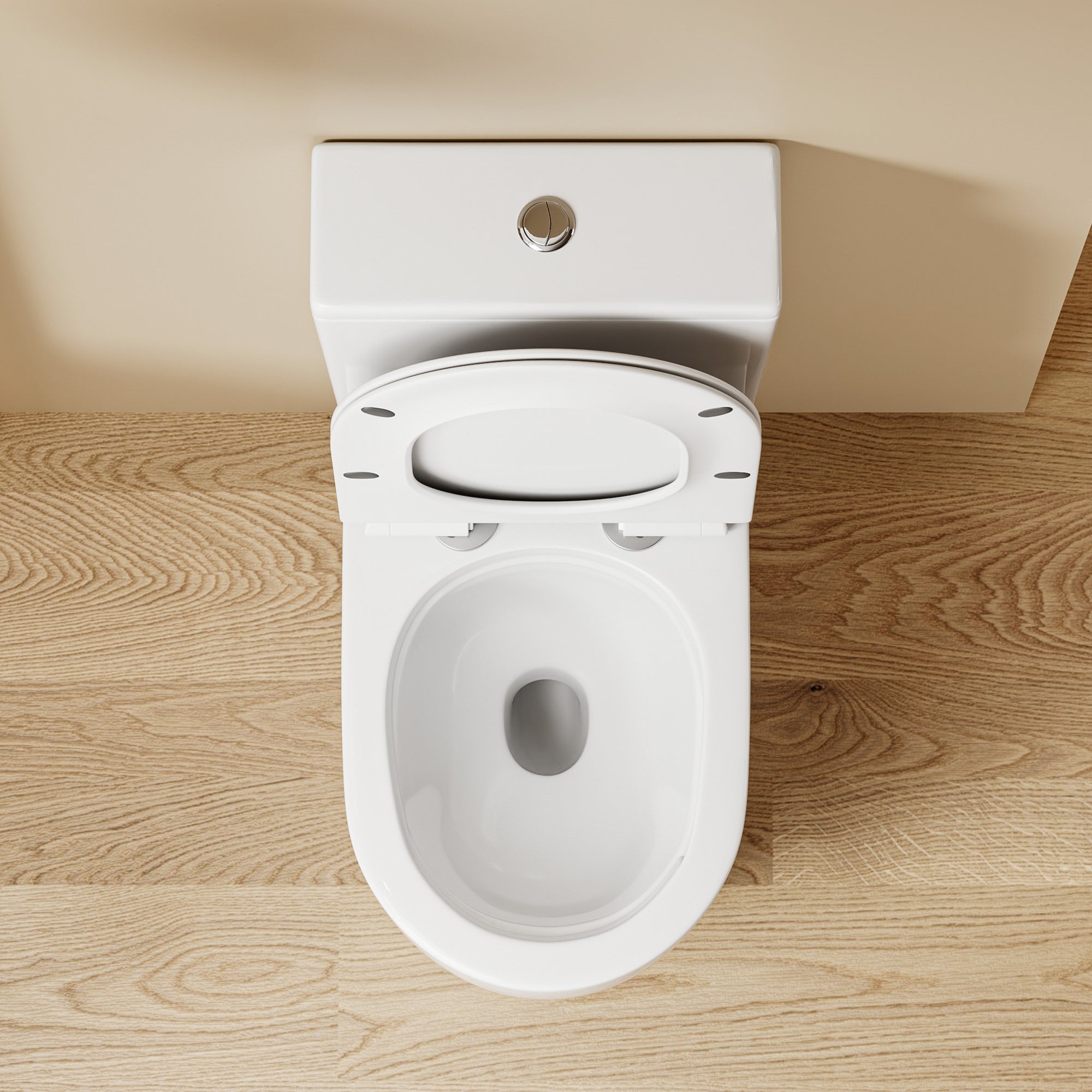 WC à poser sans bride sortie horizontale (63x38x82cm) - Design rond blanc BABIN