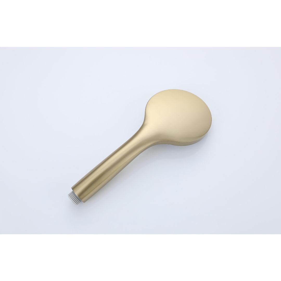 Pommeau de douche en or brossé : Design élégant et moderne pour votre salle de bain.