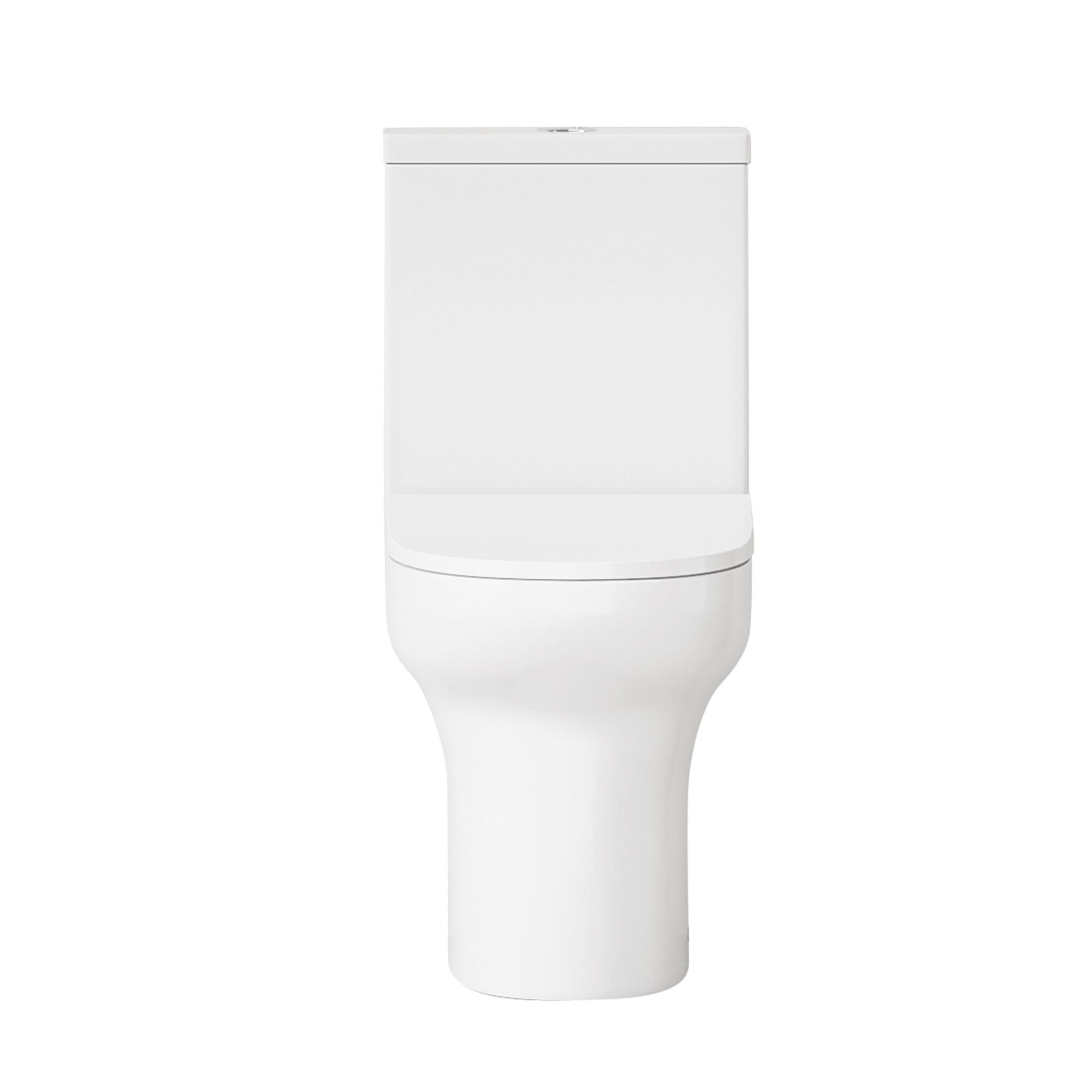 WC Ultra Compact à Poser - Sortie Horizontale : toilette en céramique blanche, design moderne et peu encombrant