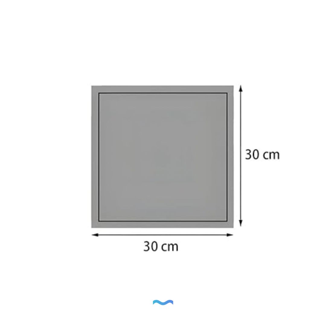 Niche de douche carrée noir mat 30 x 30 cm