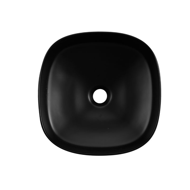 Vasque carrée noire mate