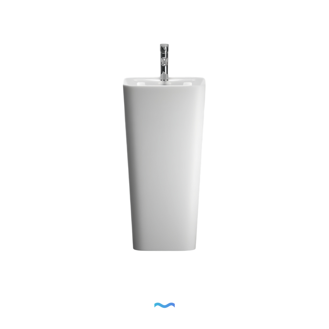 Lavabo Totem Blanc Rectangulaire et Fin