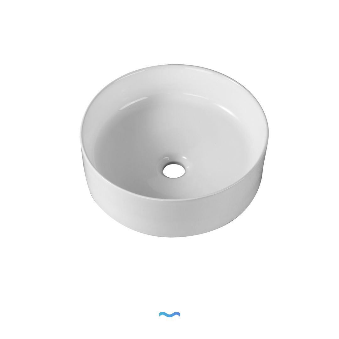 Vasque ronde en céramique blanche