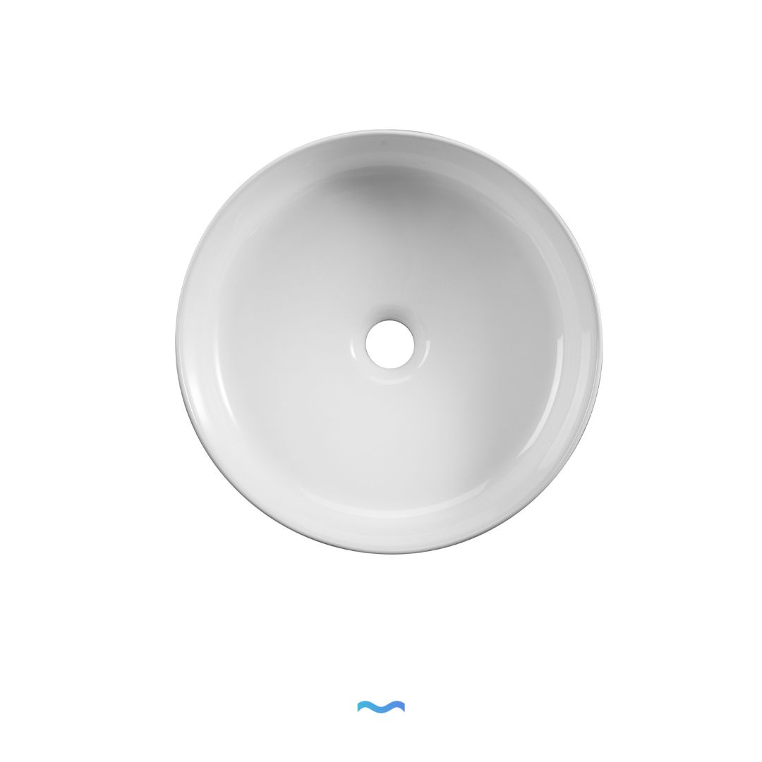 Vasque ronde en céramique blanche