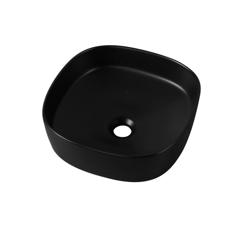 Vasque carrée noire mate