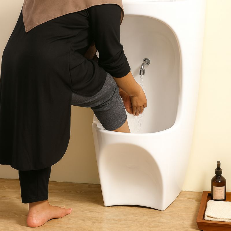 Marrakech Lavabo d'ablutions : Lavabo lave-pieds blanc, parfait pour les ablutions ou un bain de pieds relaxant.