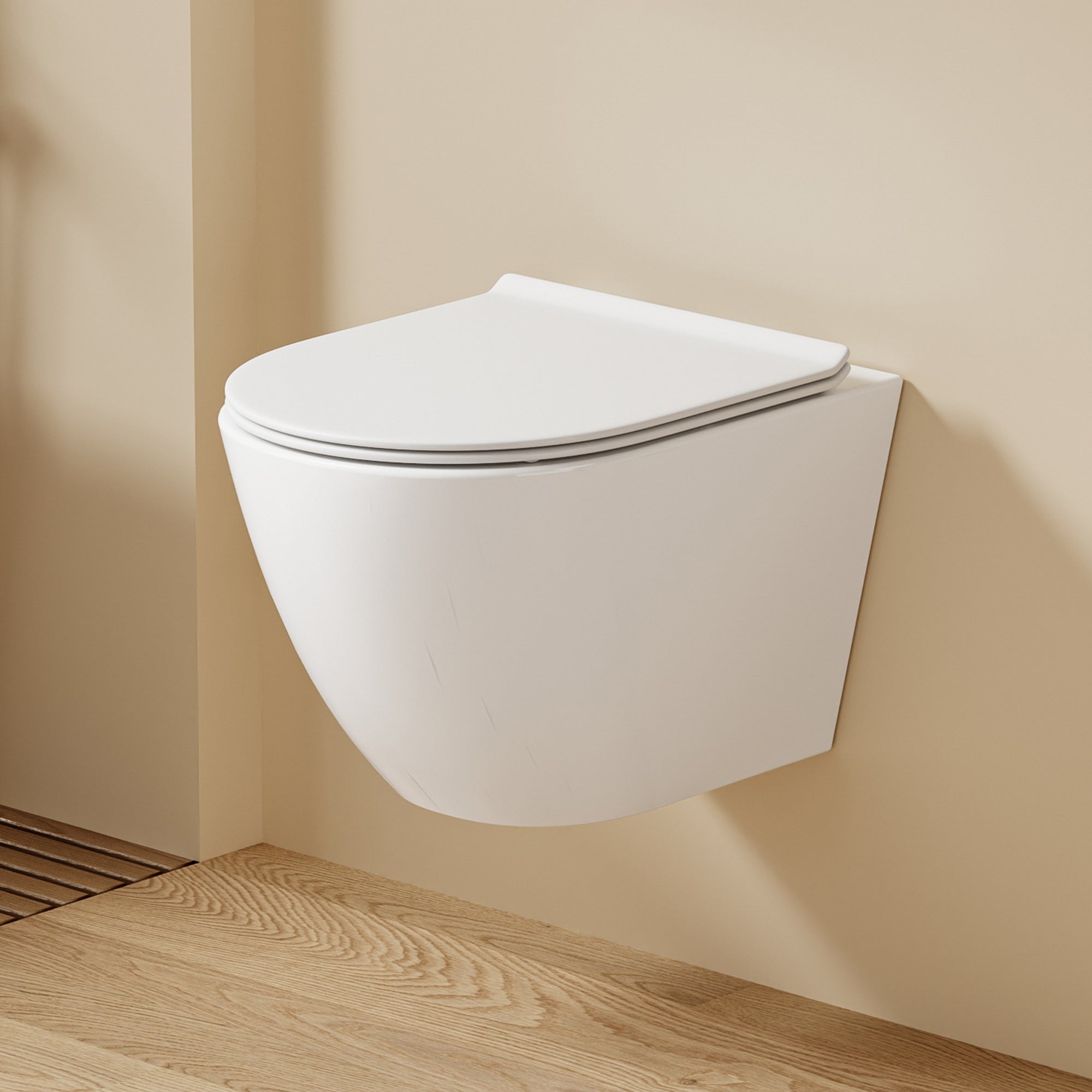 WC suspendu compact LAVA – Design moderne & abattant Soft Close
