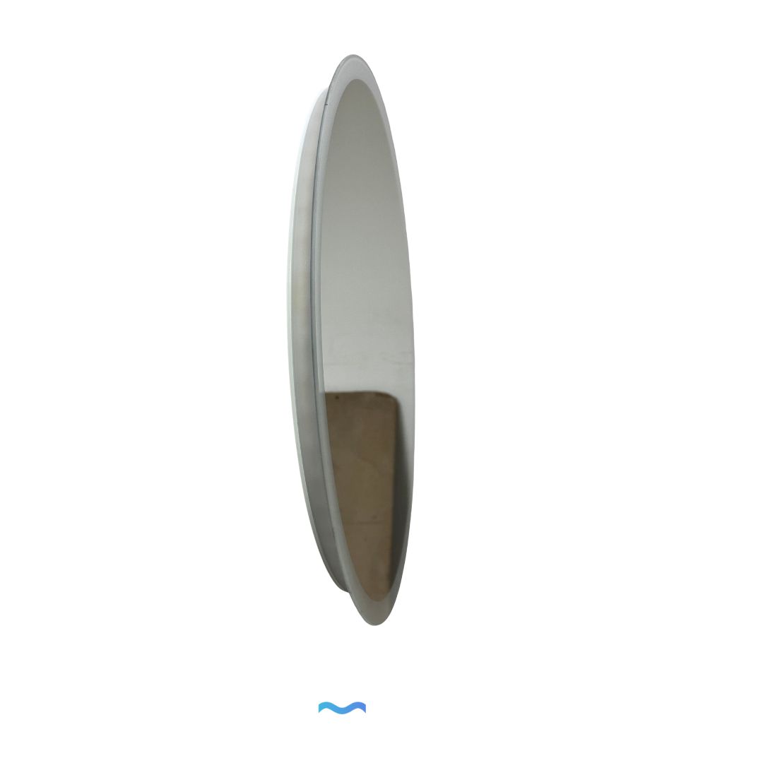 Miroir LED rond ⌀50cm : Miroir LED rond, diamètre 50 cm, avec bord dépoli