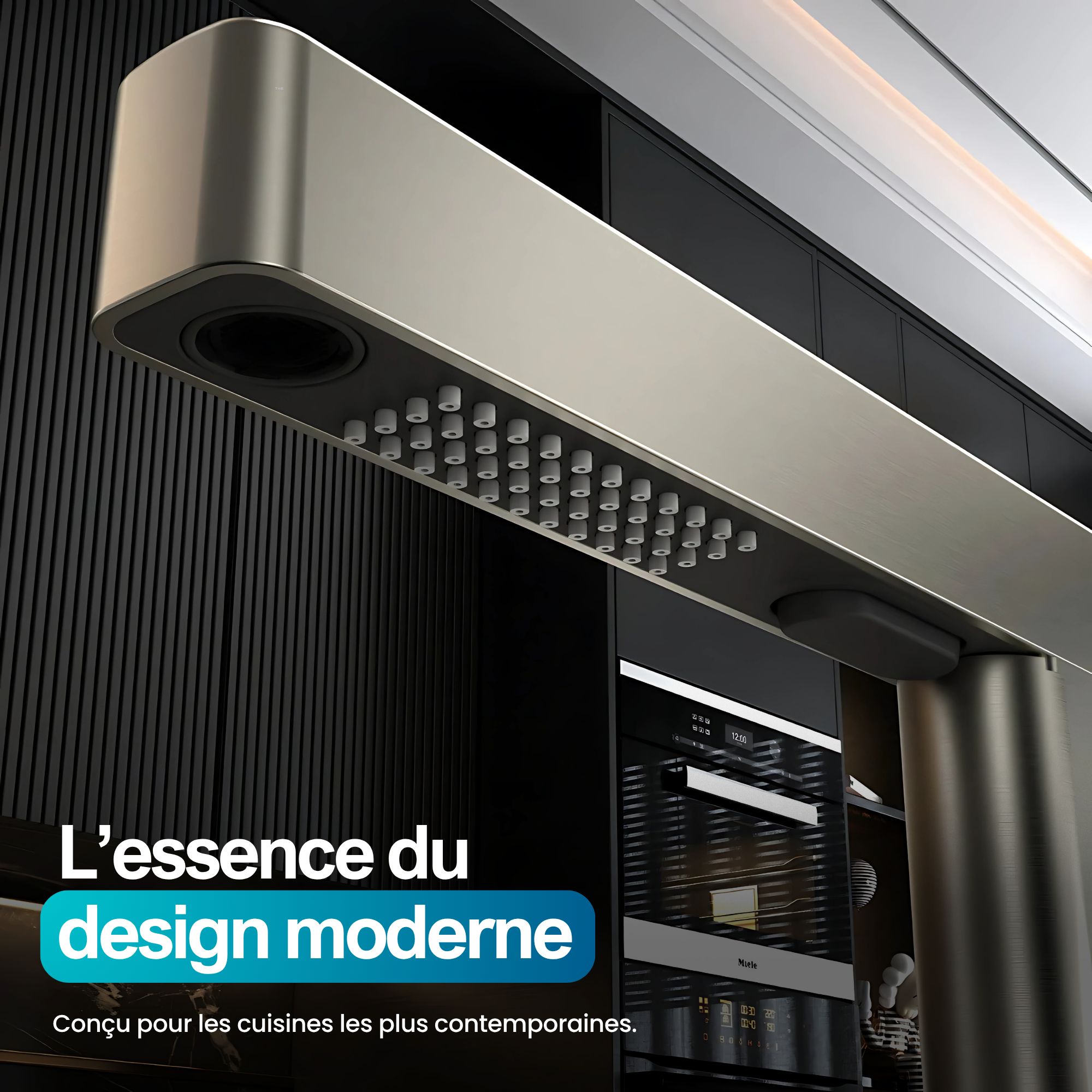 Robinet moderne multifonction gris métalisé: élégant robinet de cuisine au fini gris métalisé, design moderne et multifonctionnel.