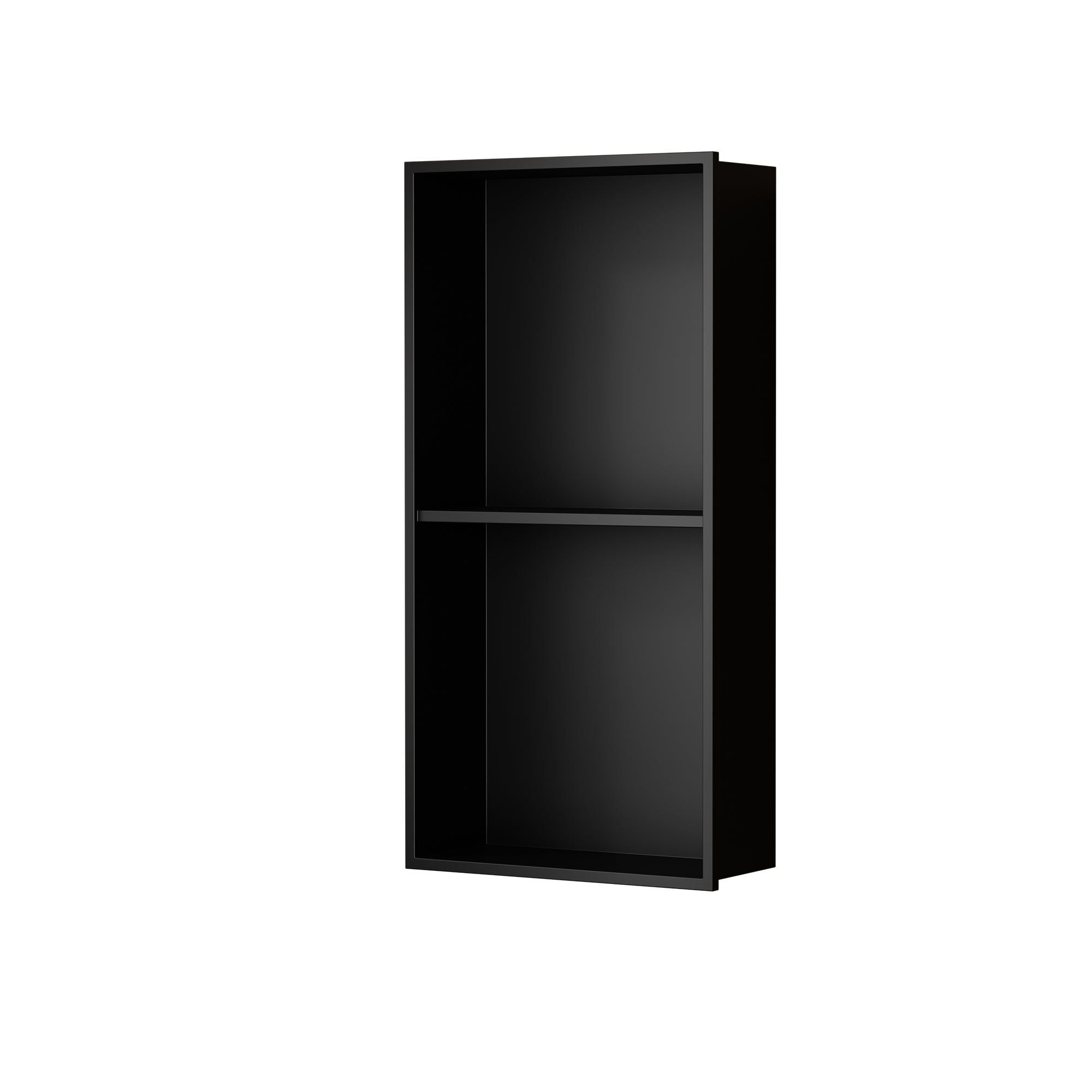 Niche de douche double noire 60 x 30 x 12 cm