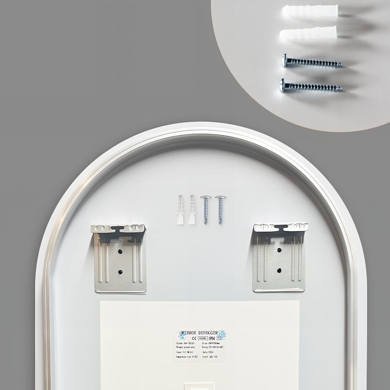 Miroir ovale LED 50x80cm : Miroir ovale LED 50x80cm avec fixation. Miroir de salle de bain moderne.