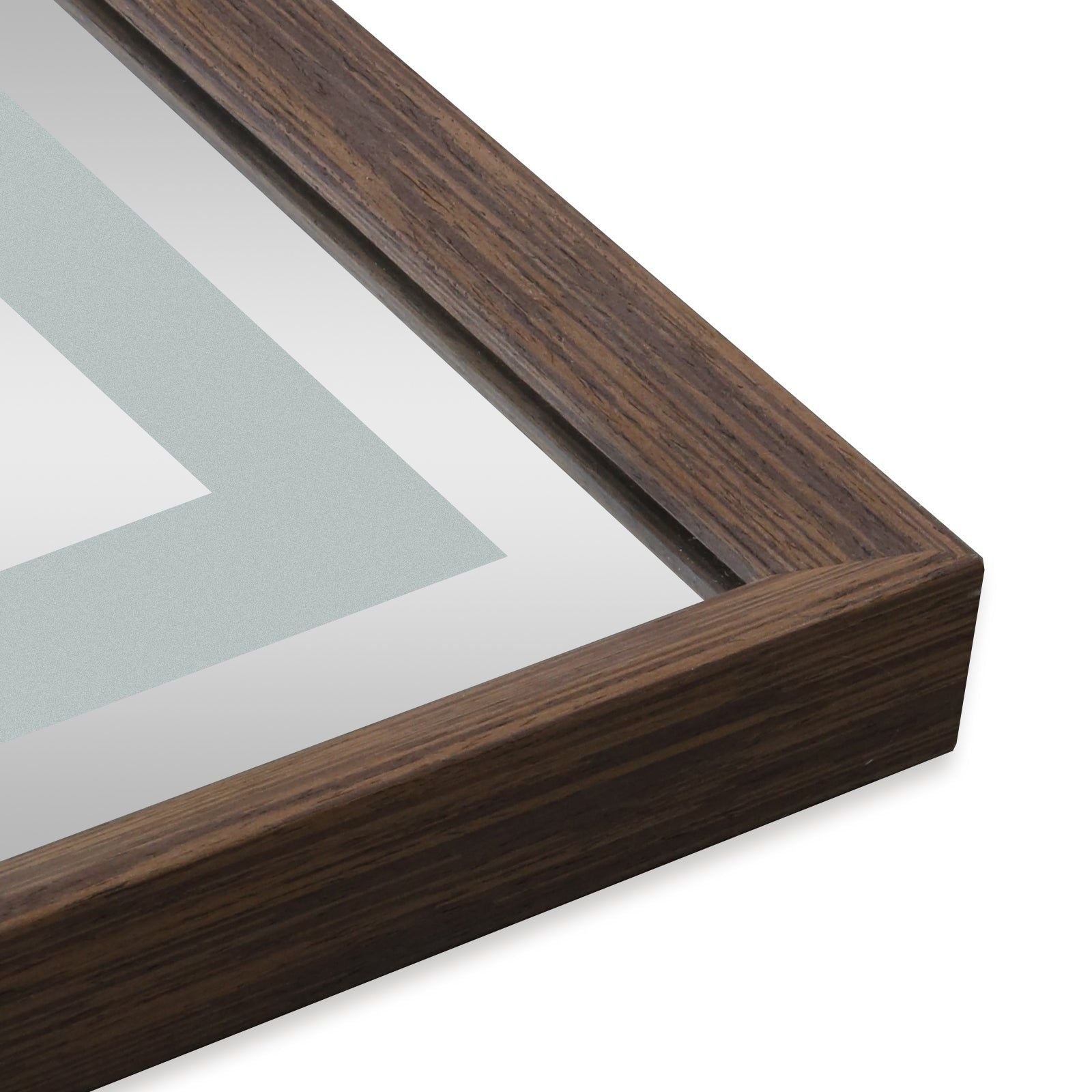 Miroir lumineux LED avec cadre bois Noyer foncé veinage naturel