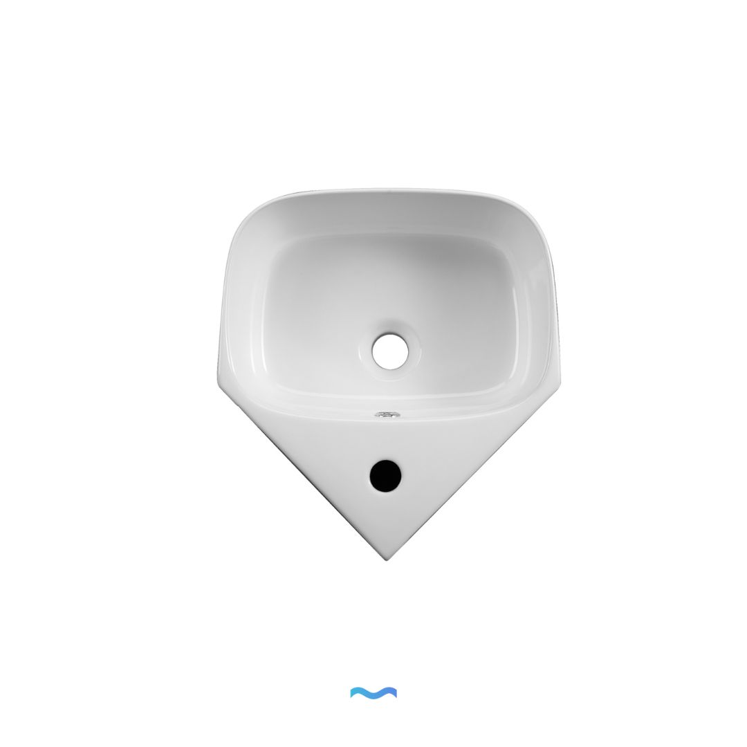 Lavabo d'angle blanc, Lavabo lave-mains de coin blanc