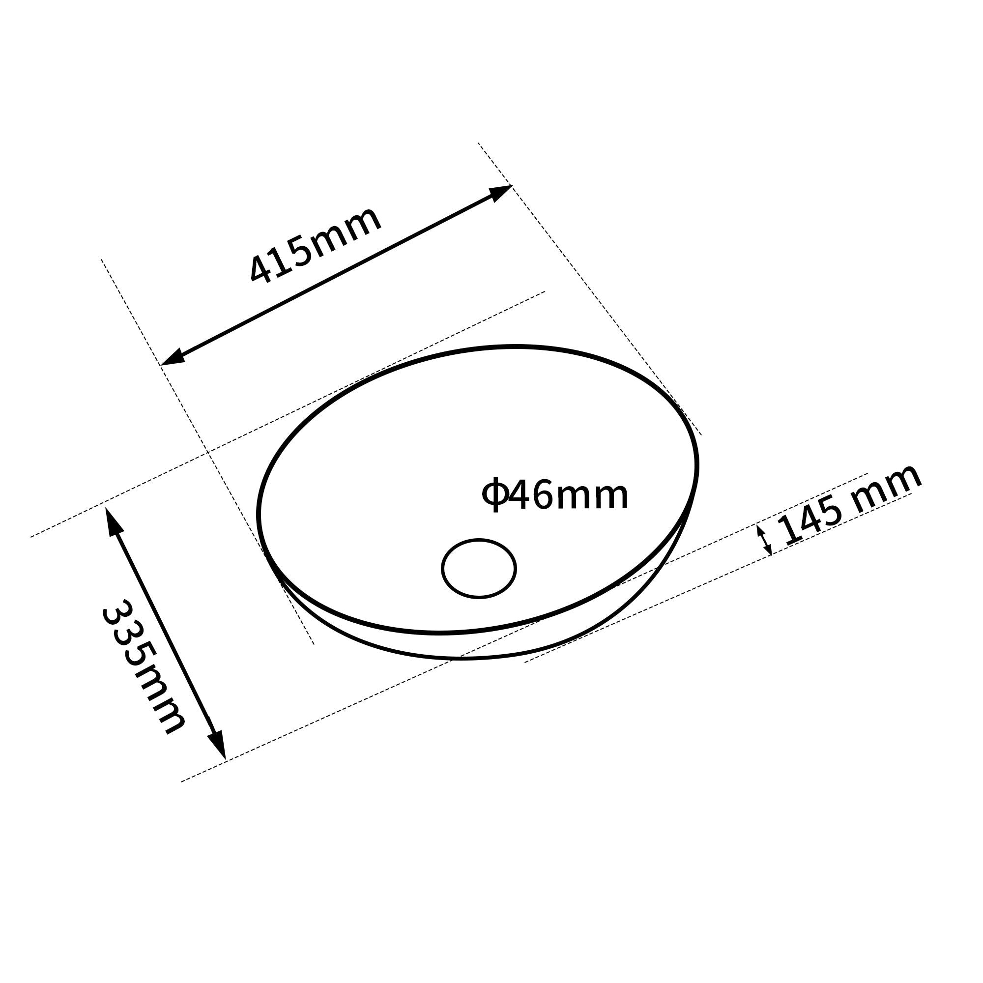 Vasque ovale effet pierre naturel: 41.5 x 33.5 x 14.5 cm stone-effect oval sink