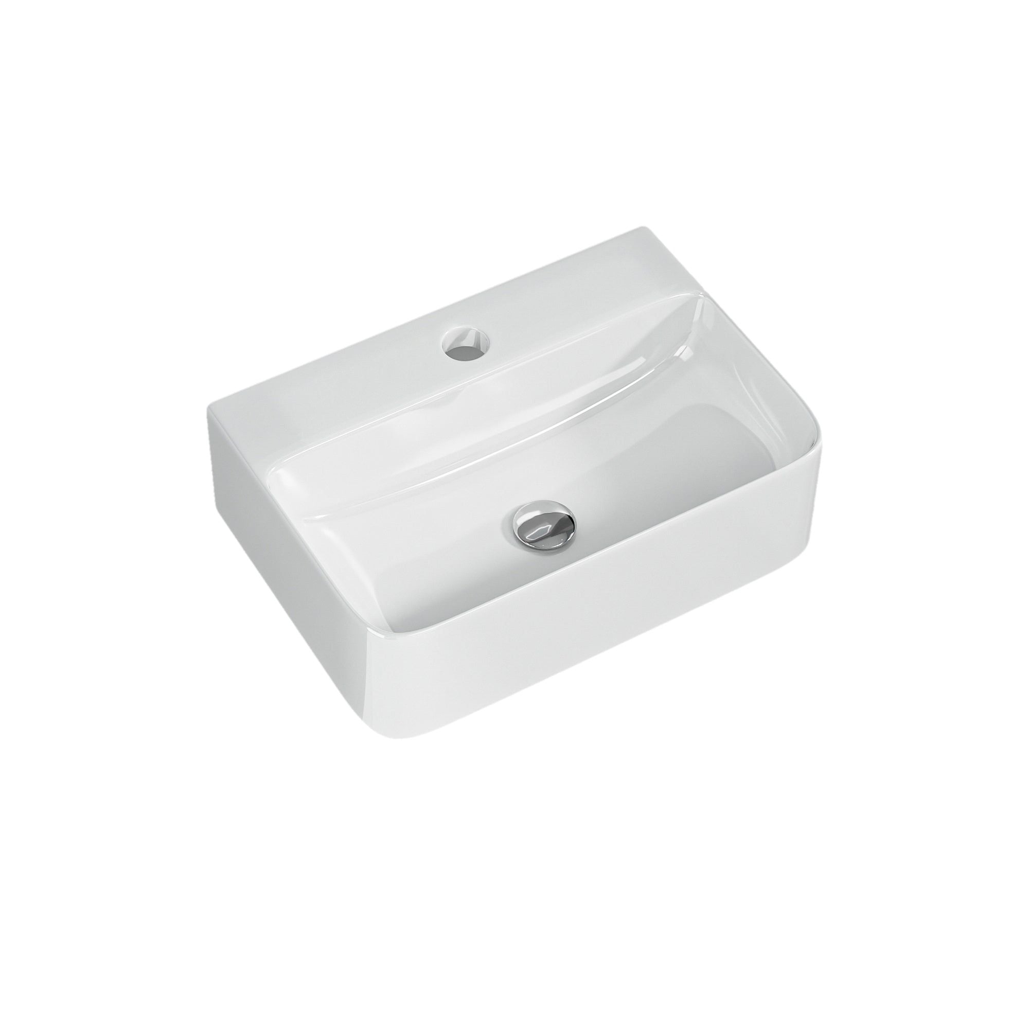 Lavabo mural blanc (36x25x11 cm)