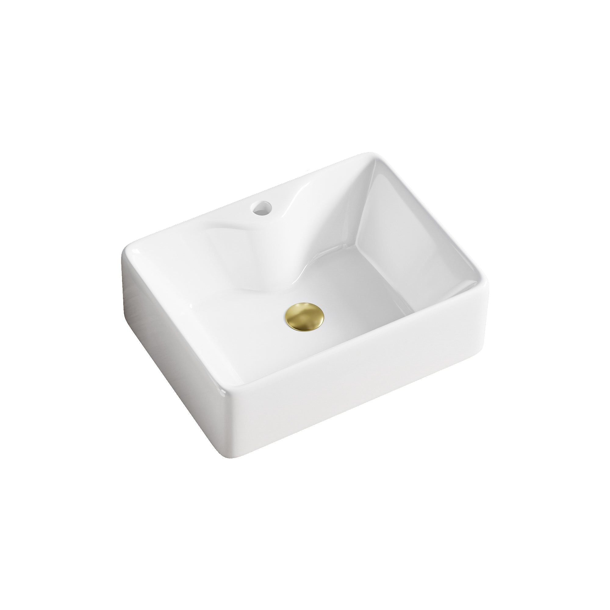 Vasque rectangulaire en céramique blanche (40x30cm)