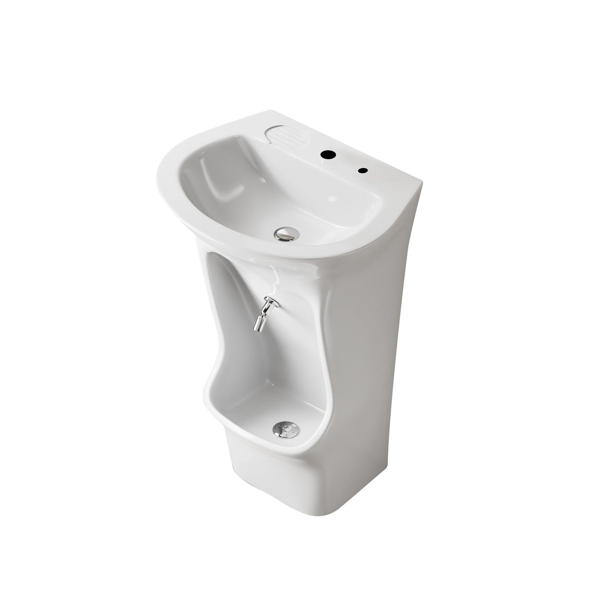 Lavabo d'ablutions : Lavabo en céramique autoportant et bassin de lavage des pieds pour les ablutions