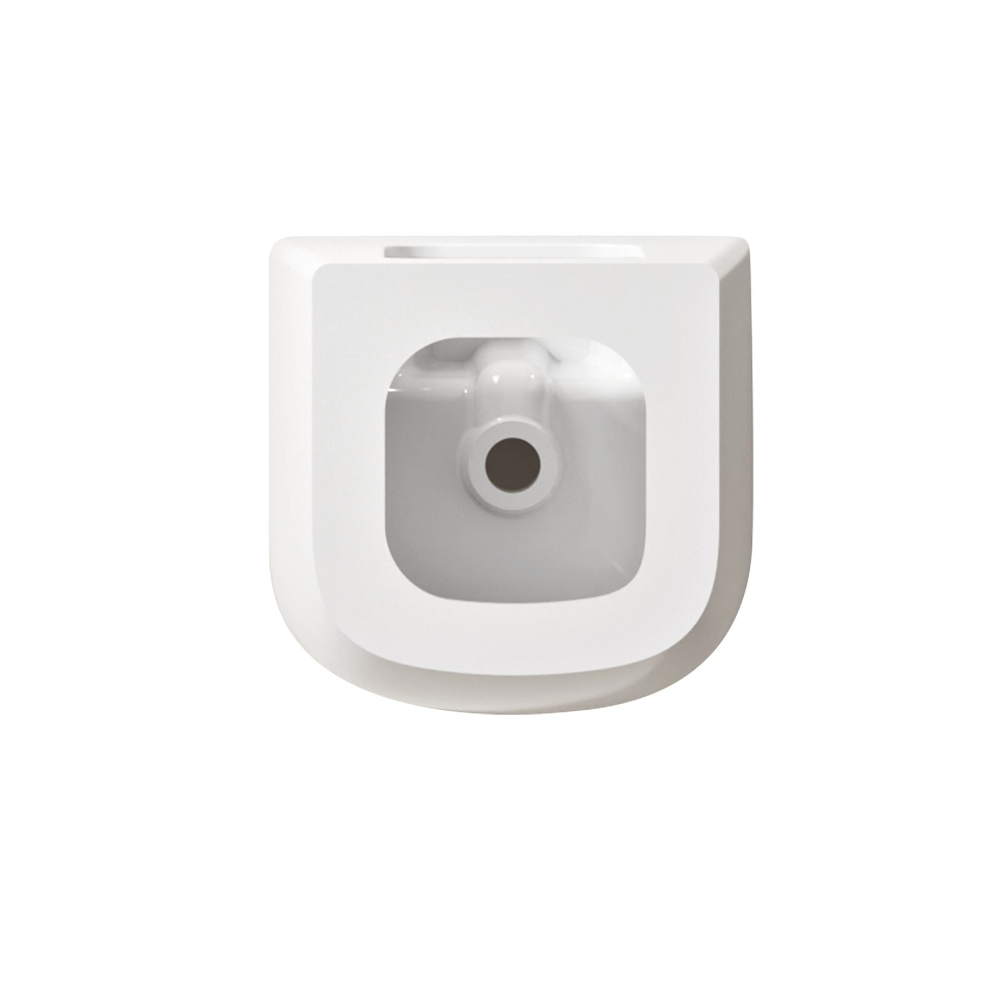 Lavabo mural blanc : Lavabo mural compact (38x40x45cm), design moderne, céramique blanche.