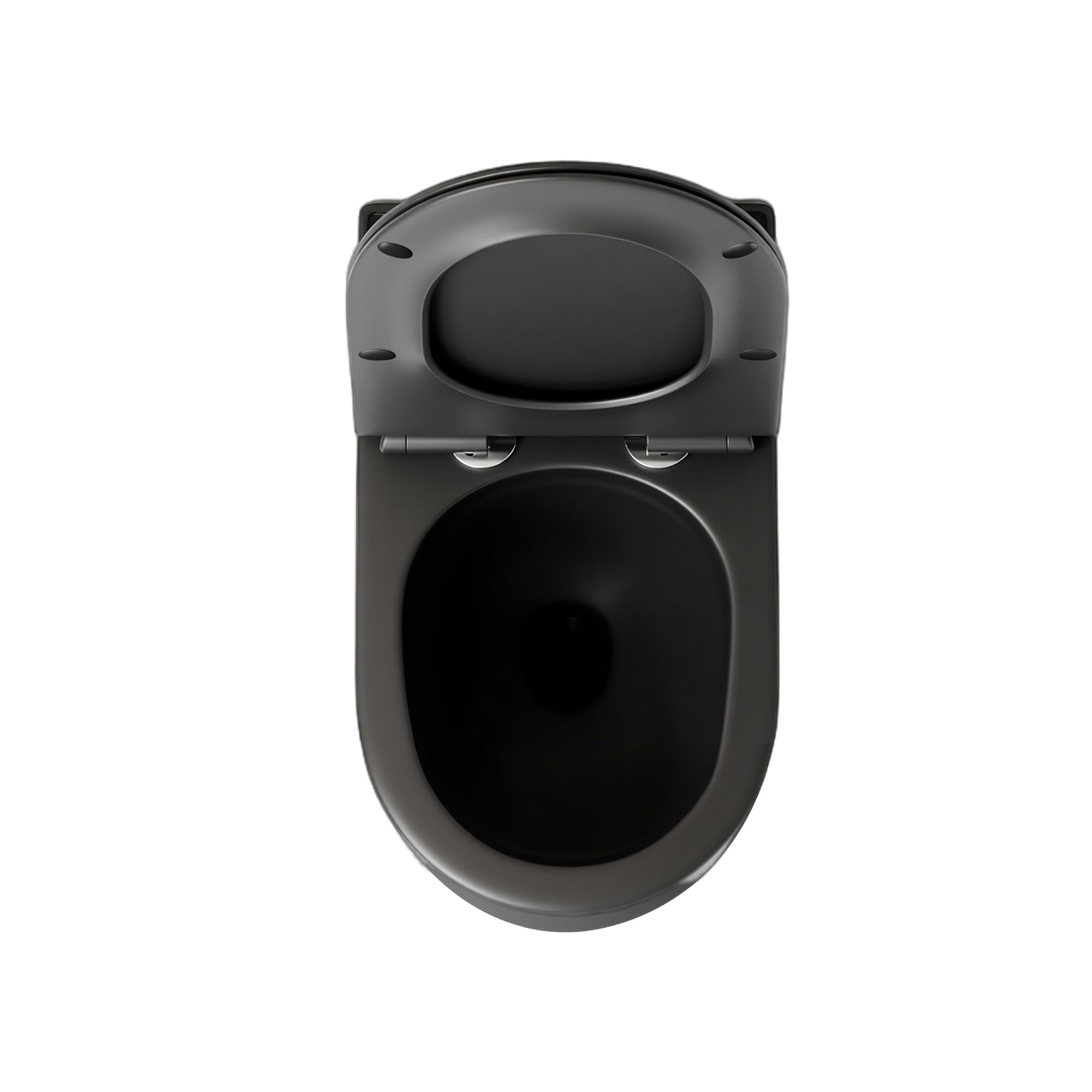 WC suspendu ultra compact noir LAVA (49,5*37*32cm)– Design moderne & abattant Soft Close