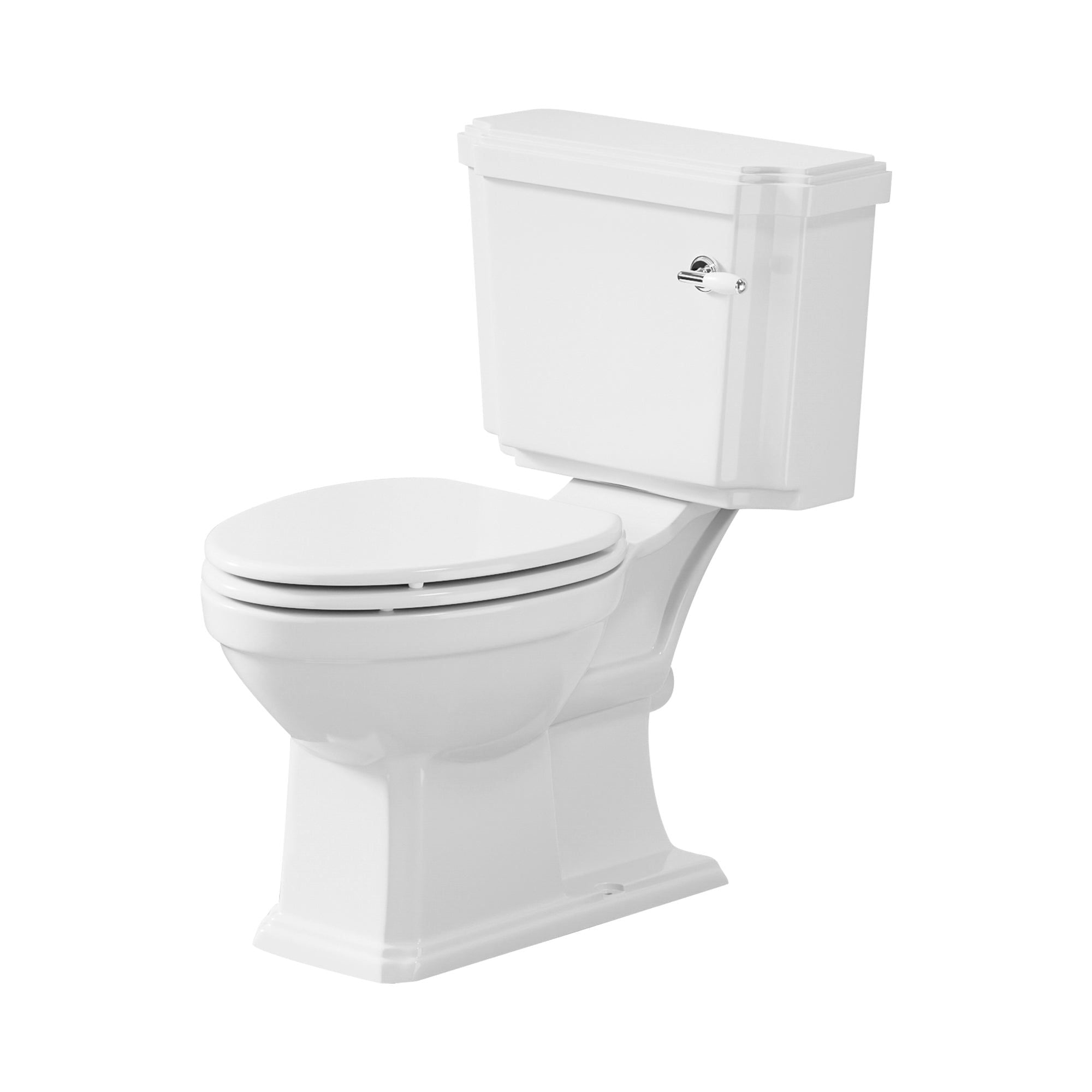 WC Victoria: toilettes sur pied style rétro victorien en céramique blanche