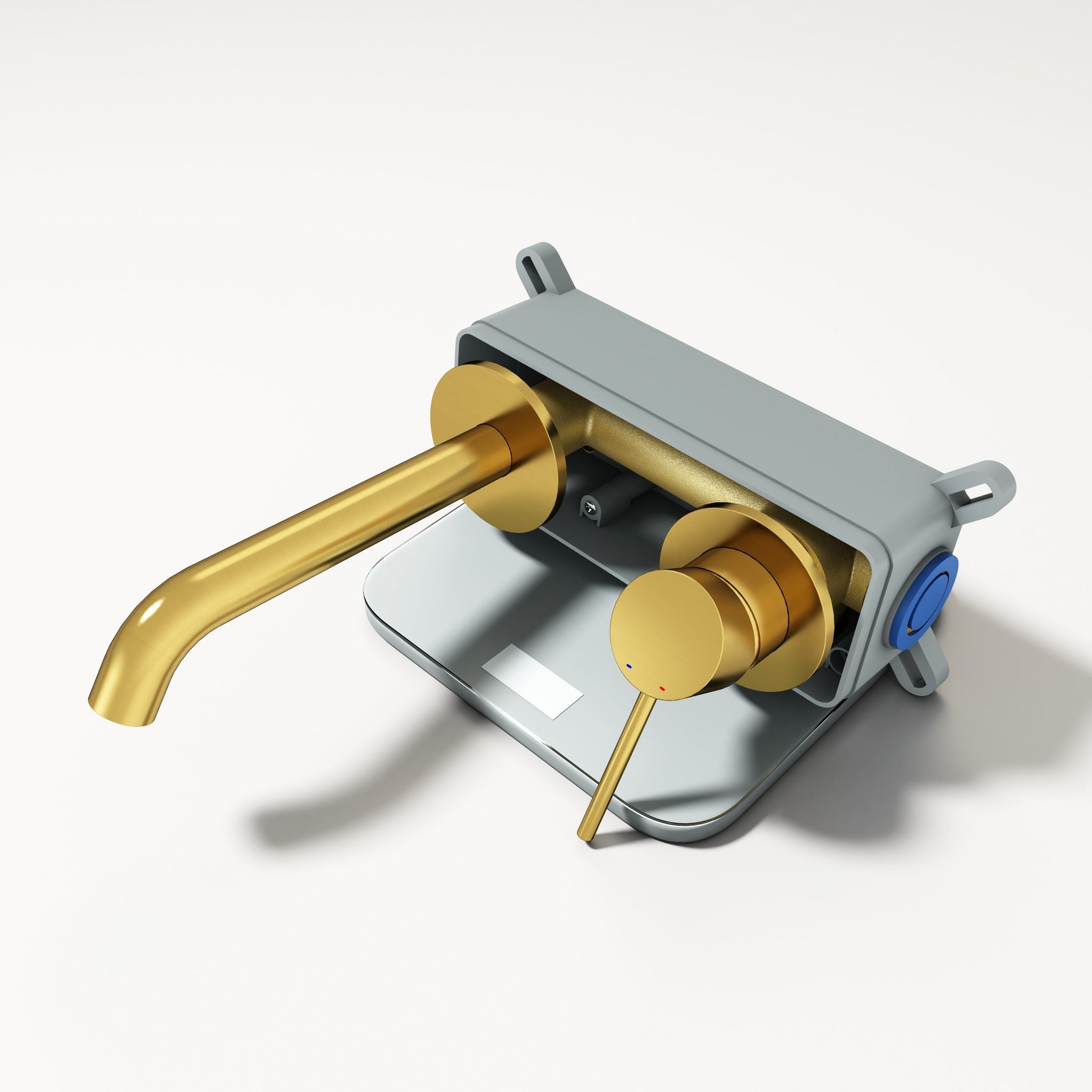 Robinet encastrable à bec - finition or