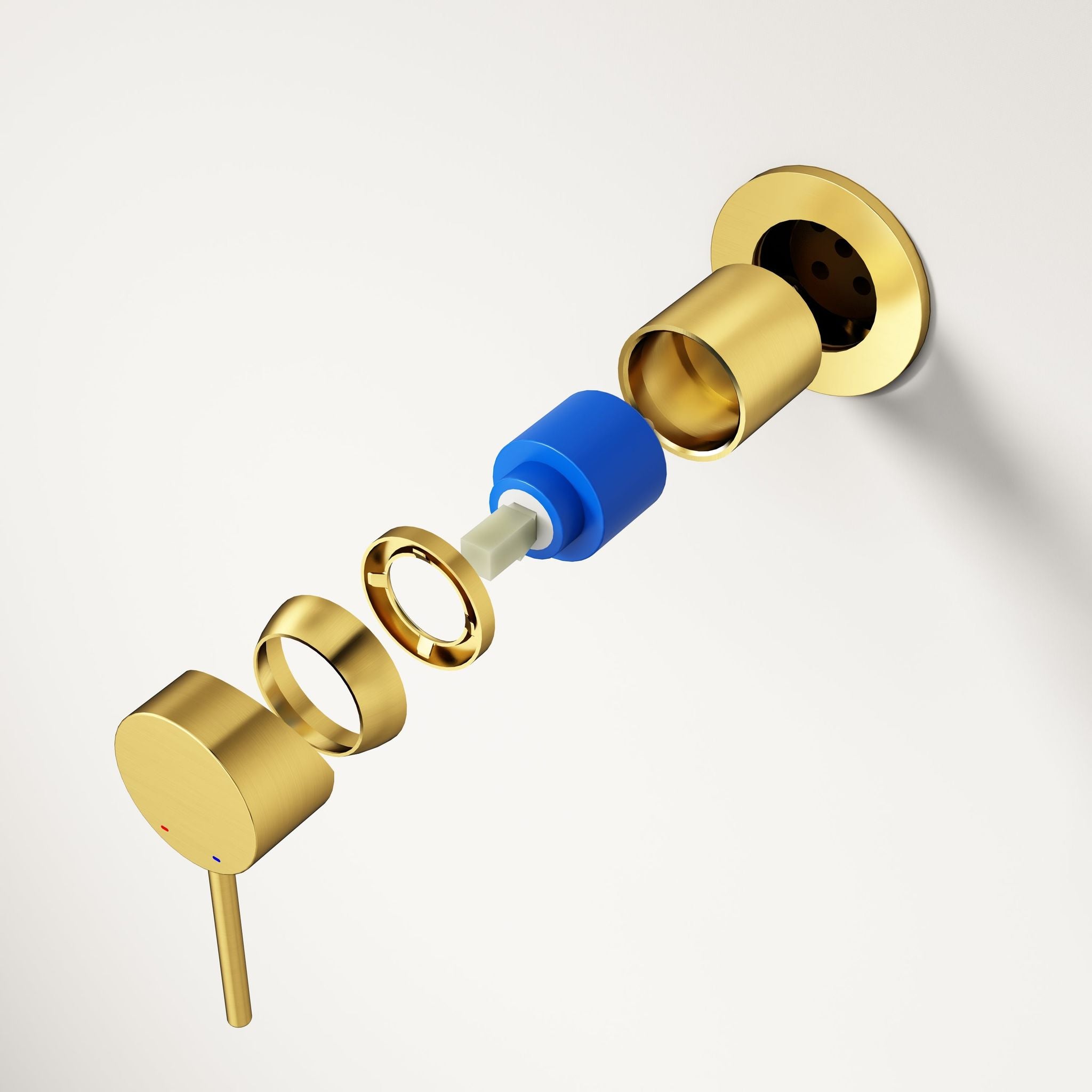 Robinet encastrable à bec - finition or