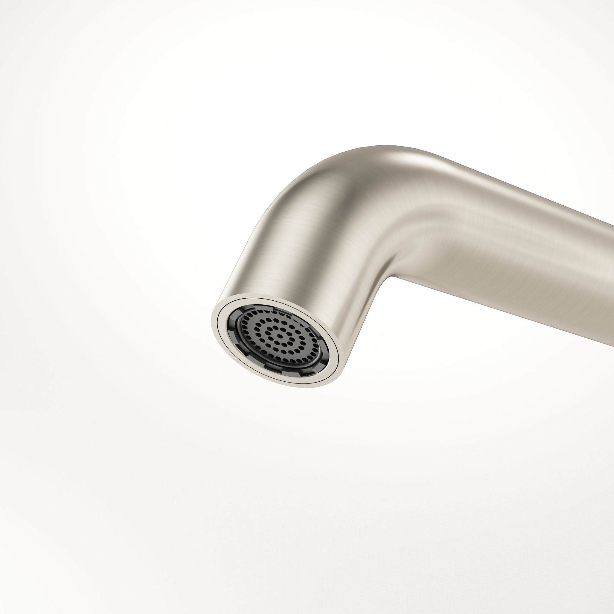 Robinet encastrable à bec – Finition nickel brossé/Chrome