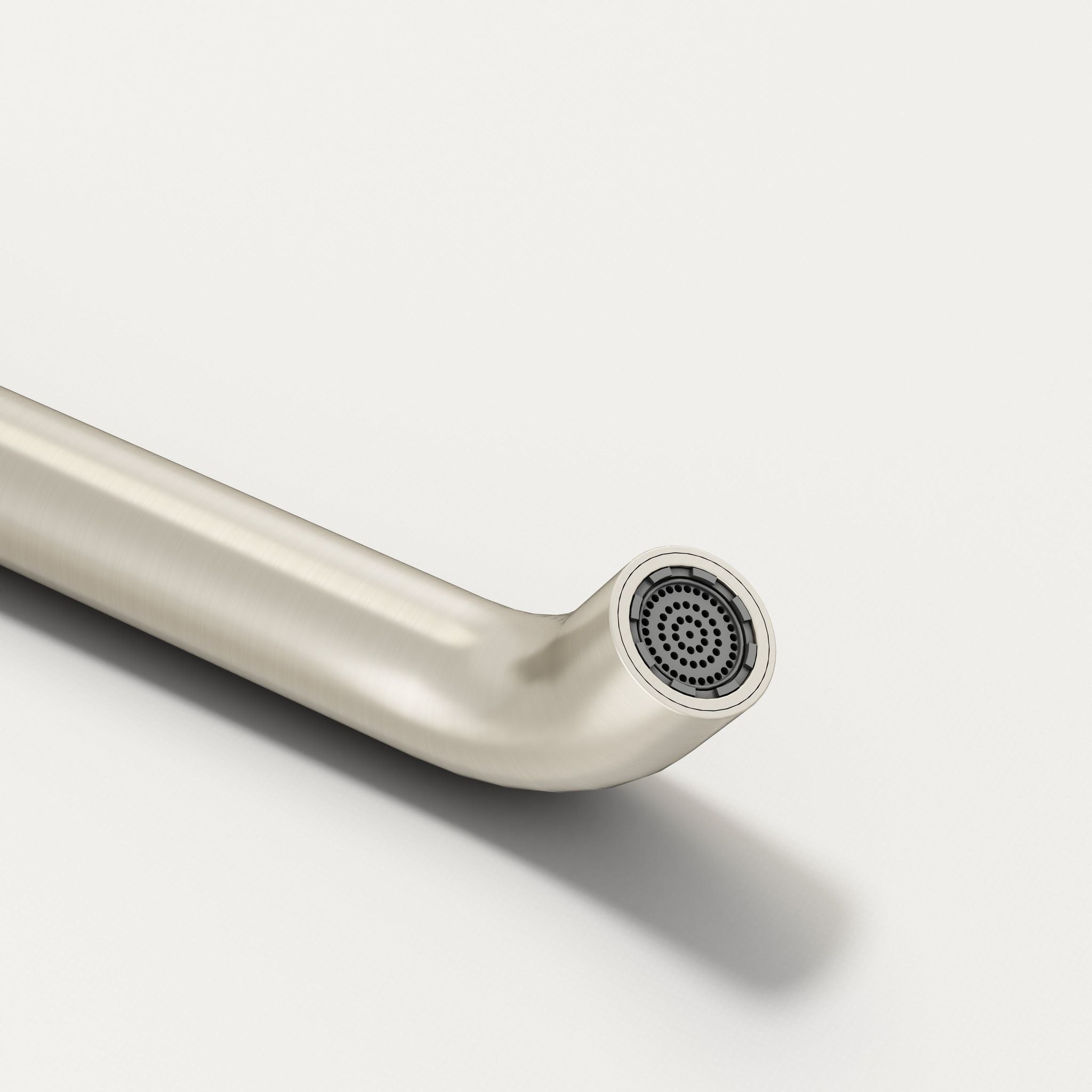 Robinet encastrable à bec – Finition nickel brossé/Chrome