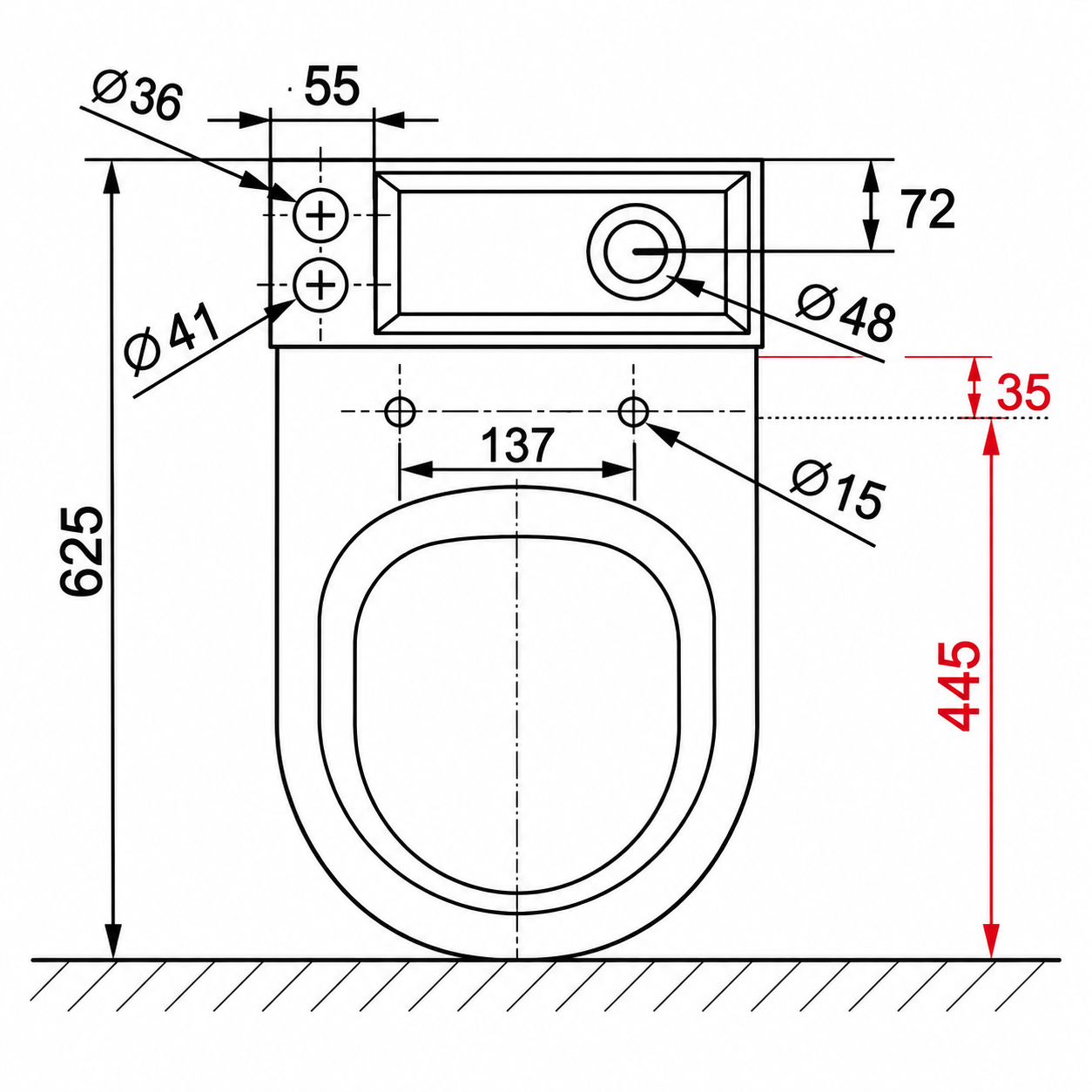 WC à poser avec lave-mains intégré 2-en-1 sans bride sortie horizontale - Design arrondie blanc LORENO