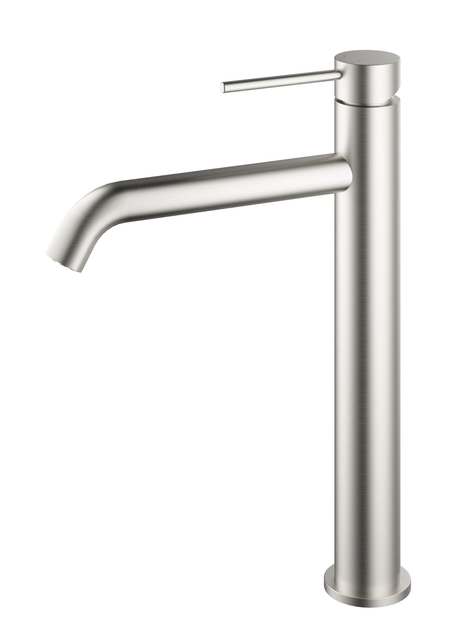 Robinet à bec haut 30 cm – Finition nickel brossé
