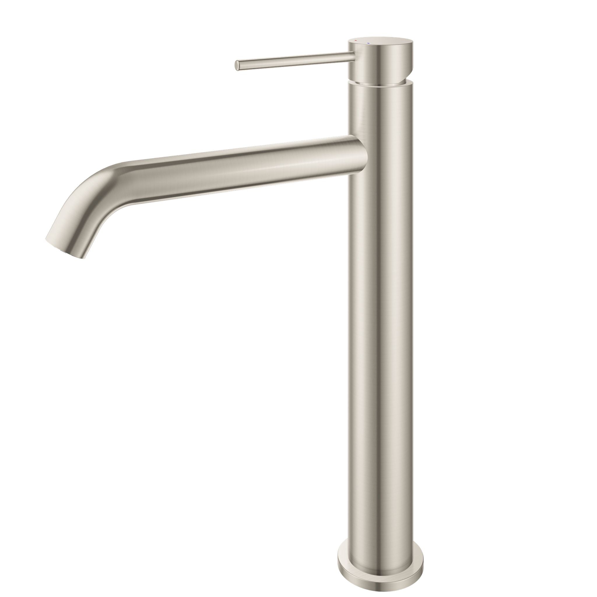 Robinet à bec haut 30 cm – Finition nickel brossé