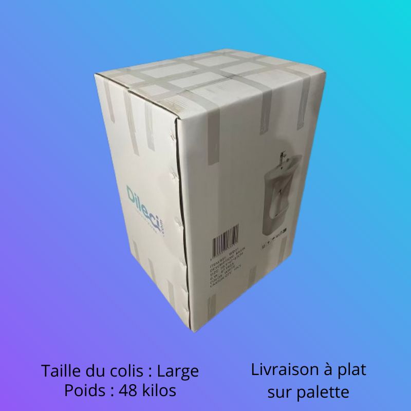 Lavabo d'ablutions Méca - Grand coffret contenant un lavabo sur pied blanc, idéal pour une salle de bain ou un espace ablutions. Lavabo à vendre.