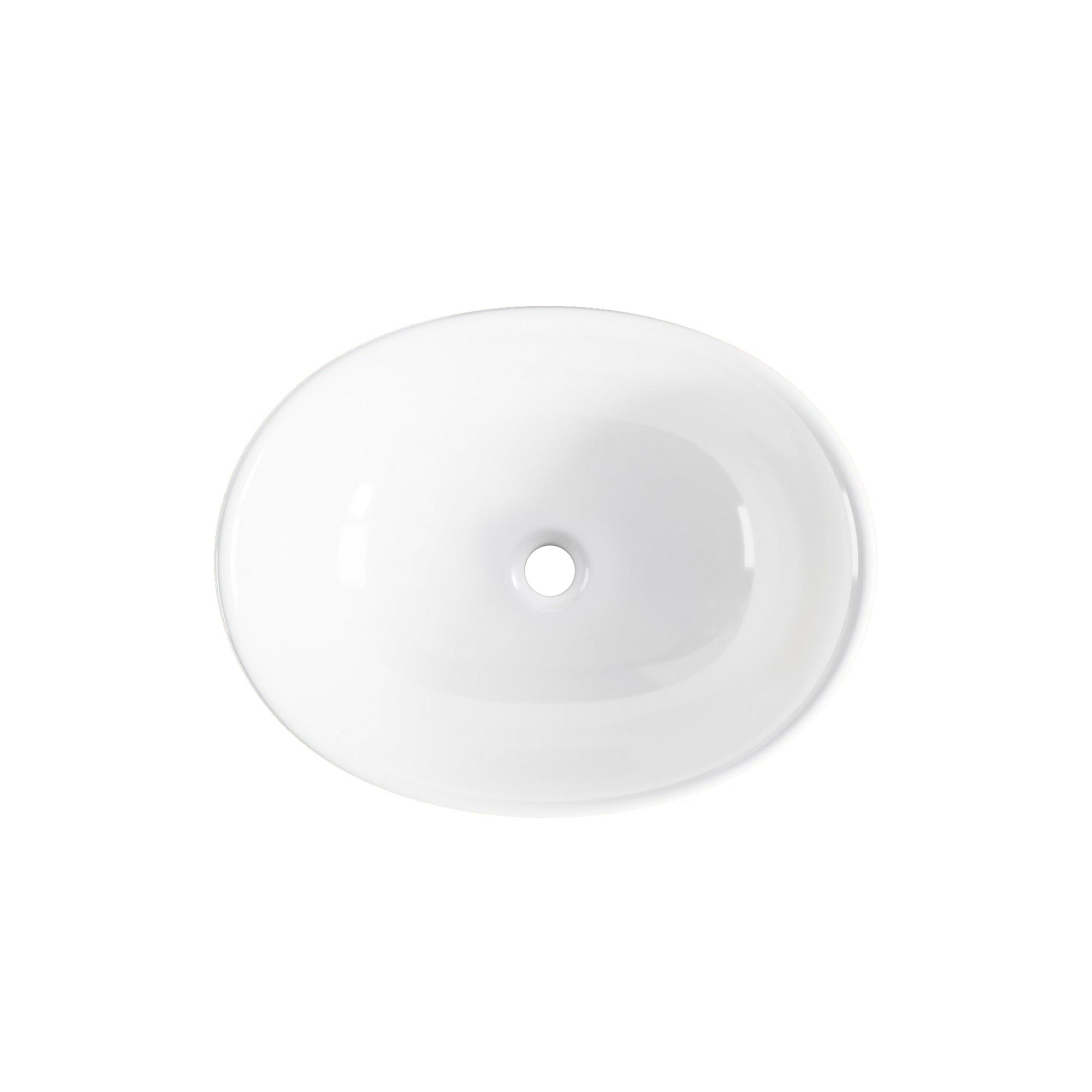 Lavabo de salle de bain ovale blanc (41,5 x 33,5 cm)