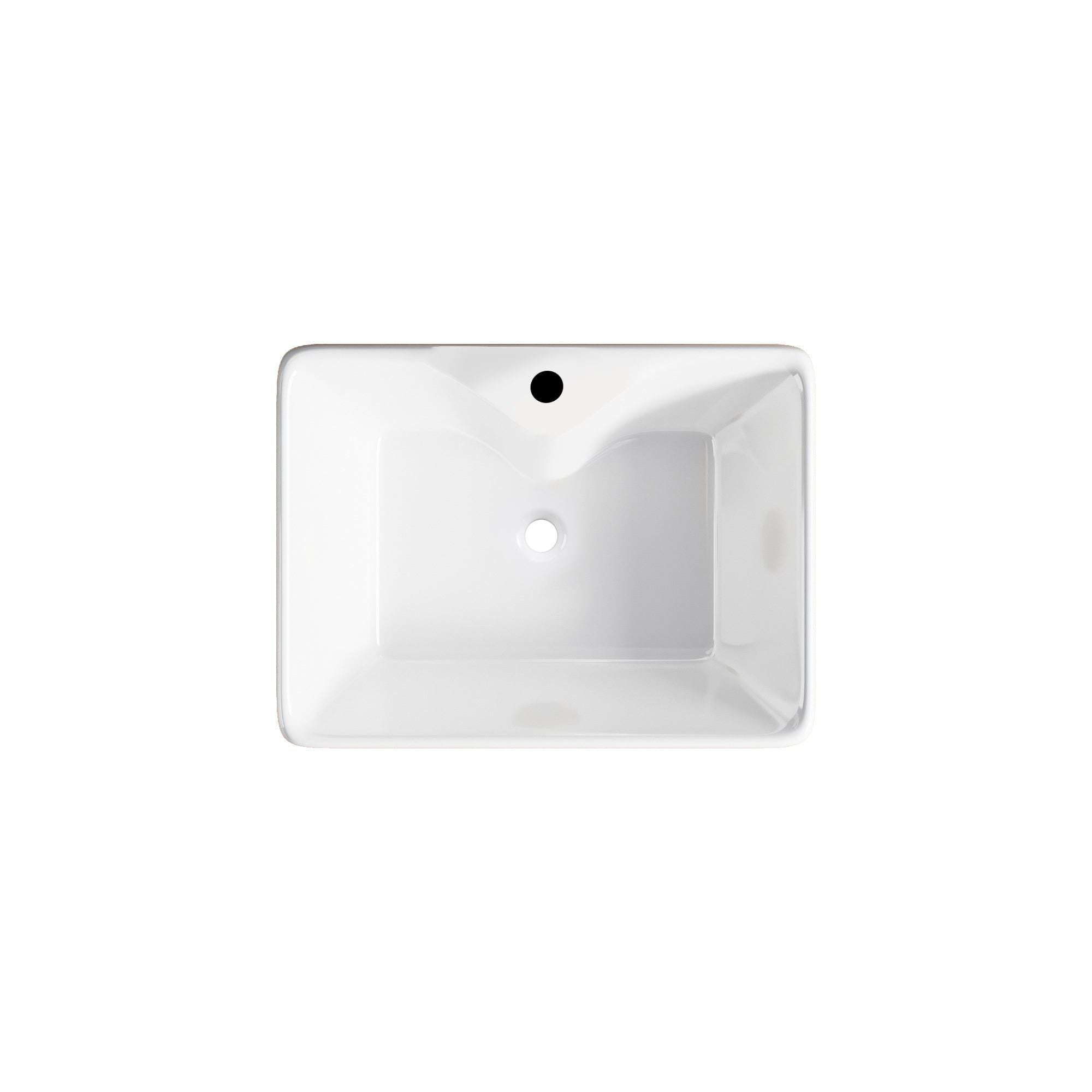 Lavabo rectangulaire en céramique blanche (40x30cm), vasque de salle de bain moderne