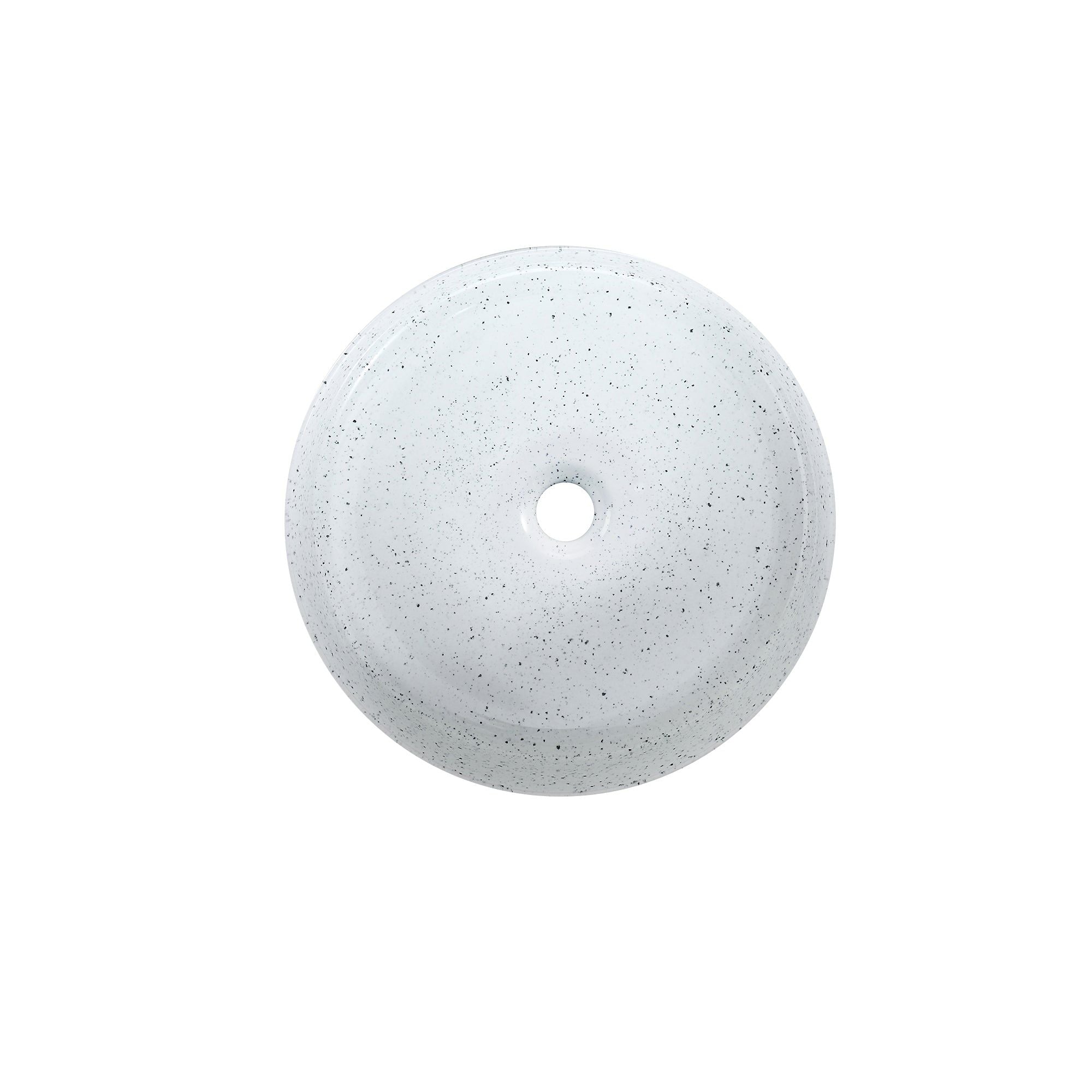 Évier rond moucheté blanc (36x36cm)