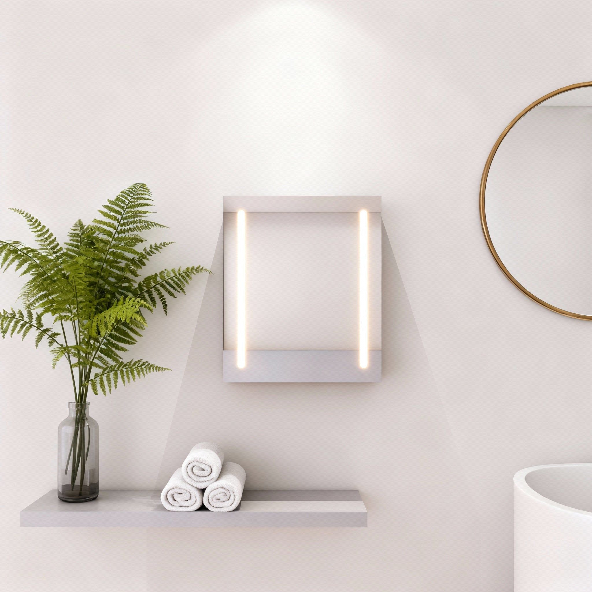 Armoire de salle de bain à miroir LED 55 x 15 x 65cm