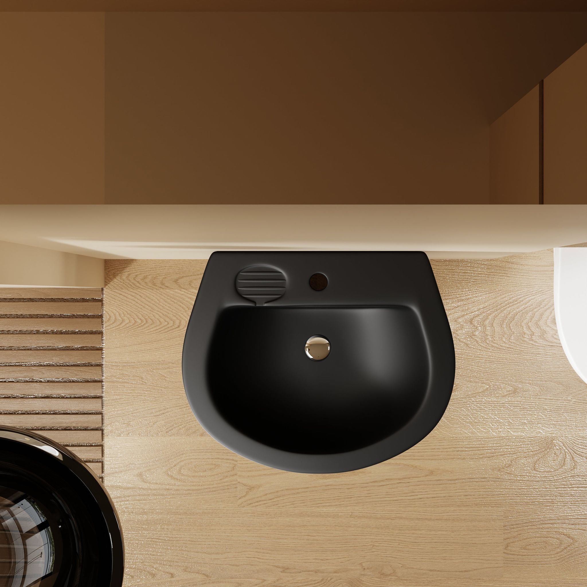 Bassin d'ablution Méca Wudu noir pour le lavage des pieds