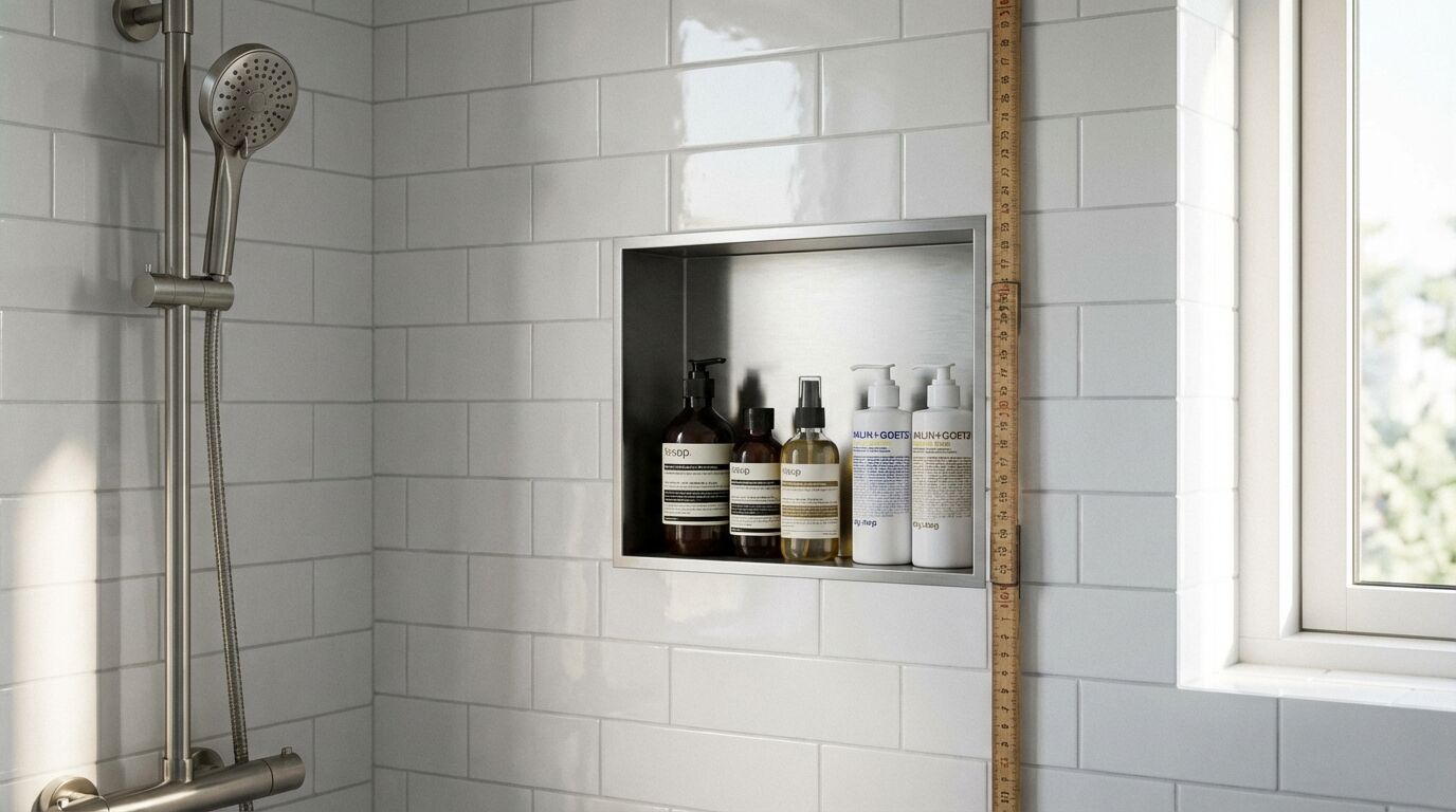 À quelle hauteur installer une niche de douche ?