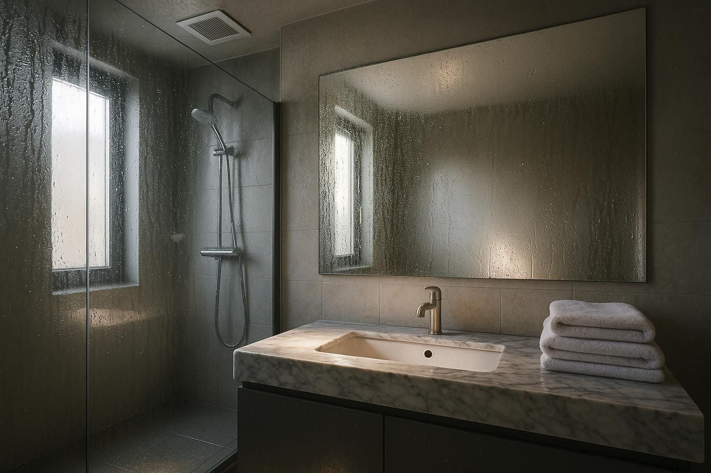 Pourquoi j'ai de la condensation dans ma salle de bain malgré la VMC ?