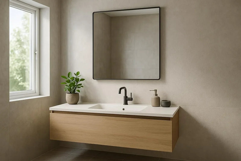 À quelle hauteur installer un miroir dans la salle de bain ?