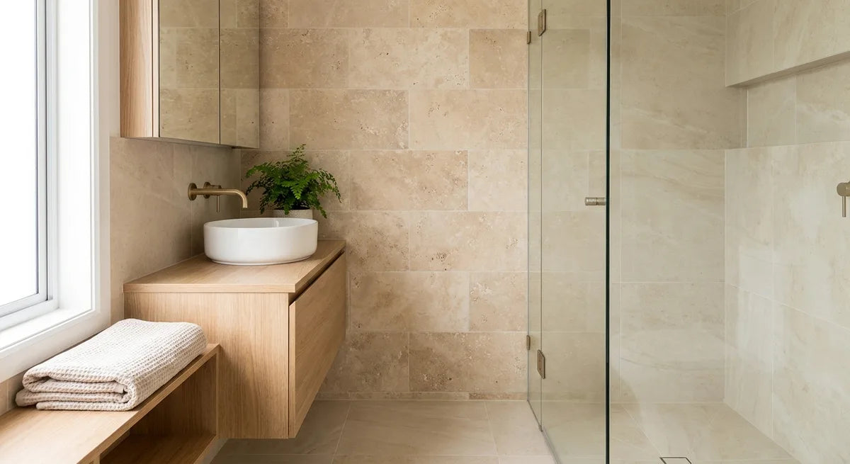Travertin en salle de bain : les inconvénients à connaître avant de se lancer