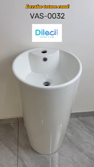 Vidéo Lavabo Totem Rond Dileci 