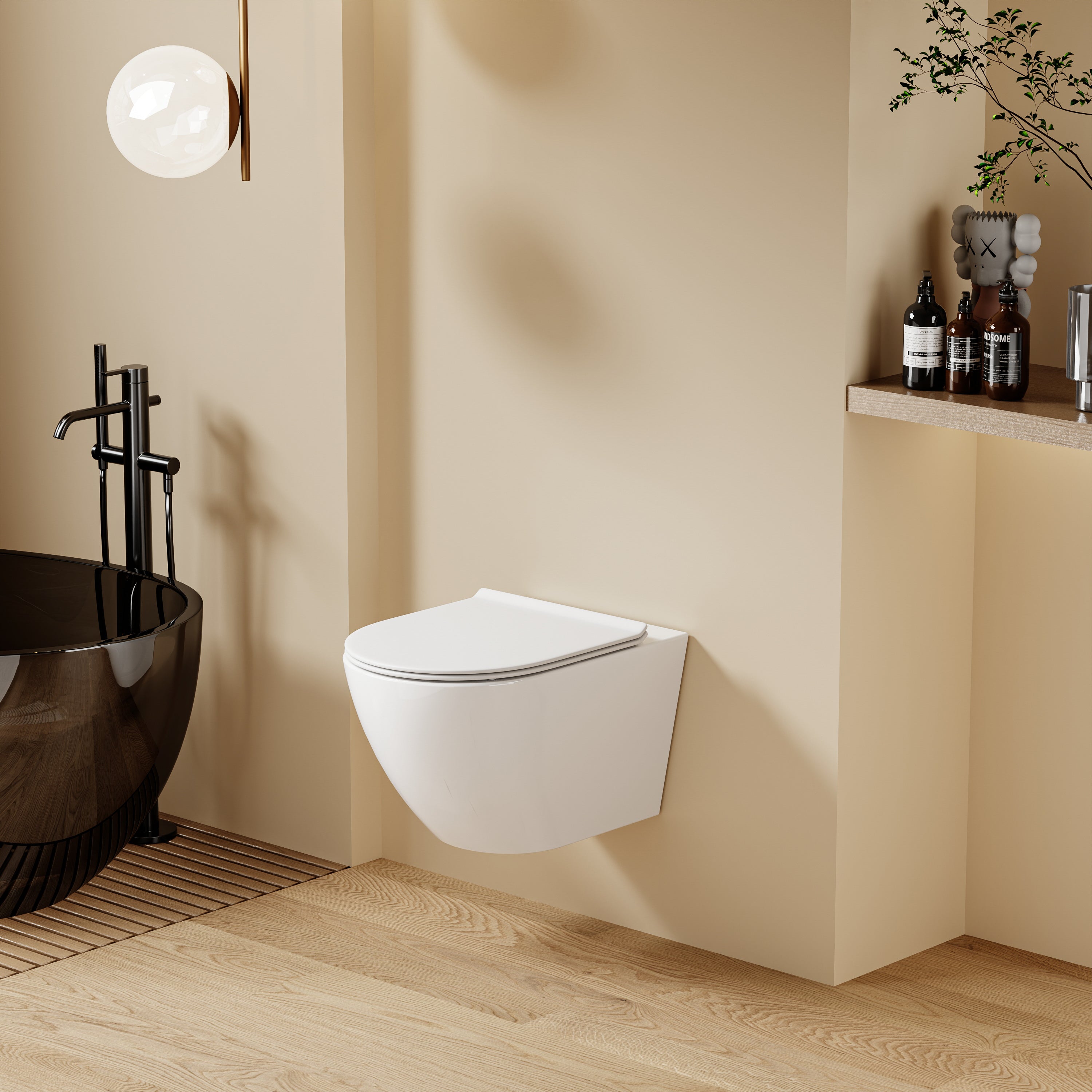 WC suspendu VALA (53*36,5*26,5cm)– Design moderne & abattant Soft Close (Copie)