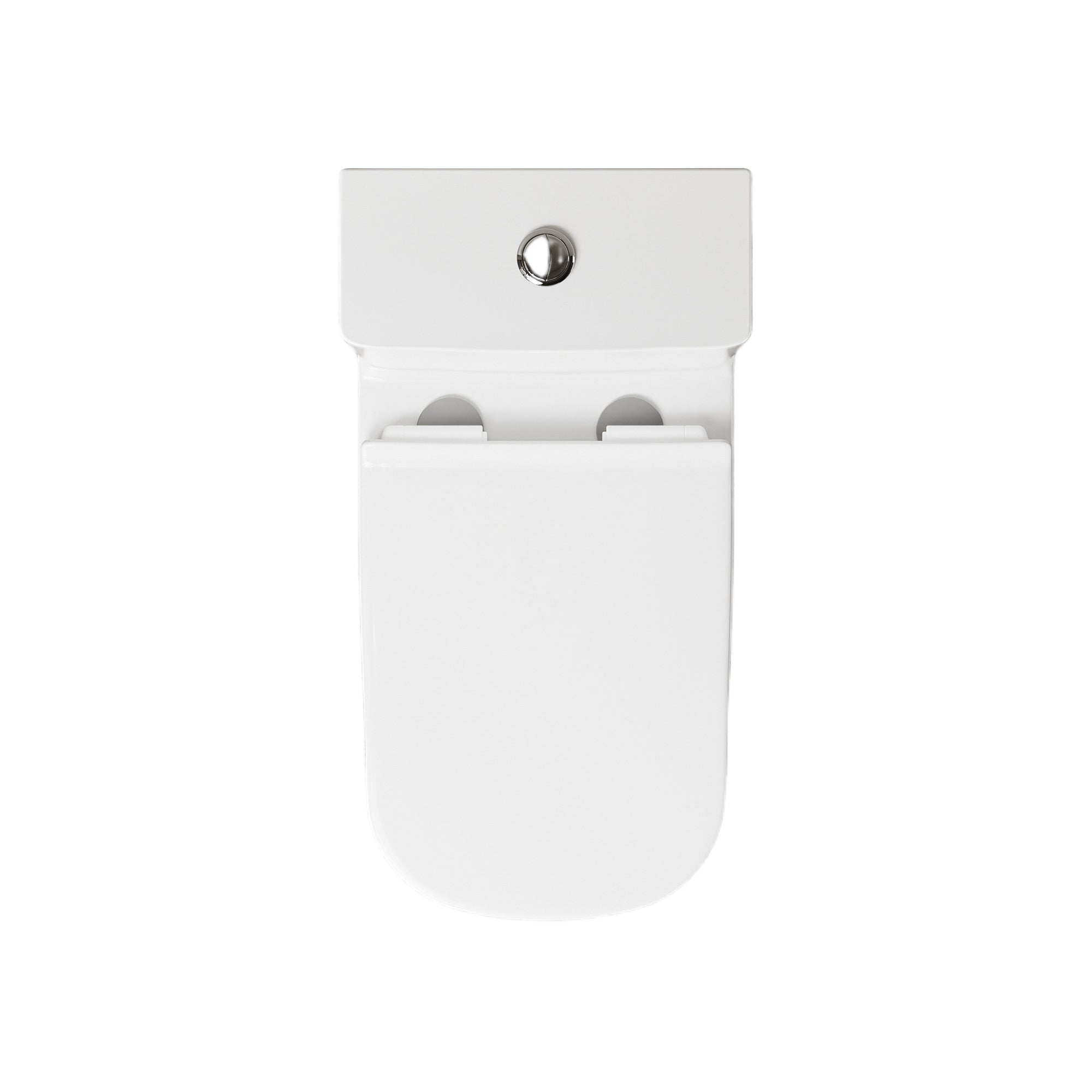 WC à poser sans bride sortie horizontale (63x34x76cm) - Design rectiligne blanc FREKI