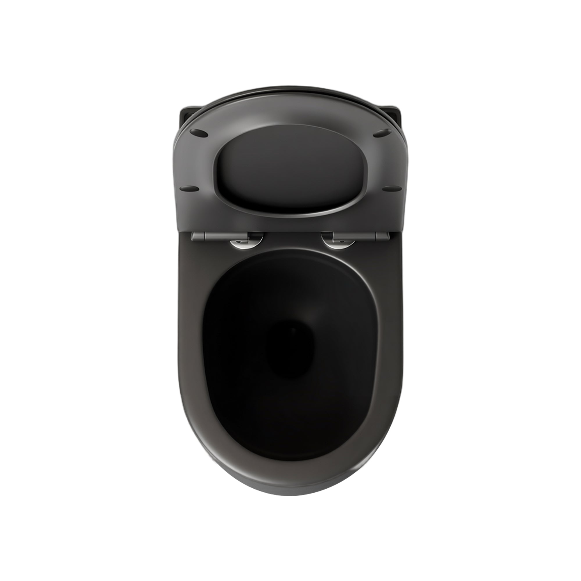 WC suspendu noir SOLEIL (49*36,5*32 cm) – Design moderne et Abattant Soft Close
