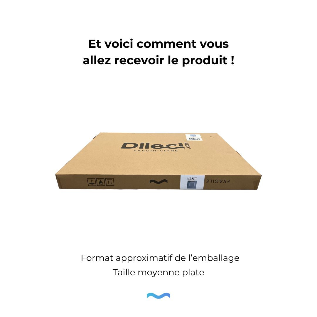 Miroir Infinity LED rond ⌀50cm : Miroir LED rond, diamètre 50cm, dans son carton d'expédition.
