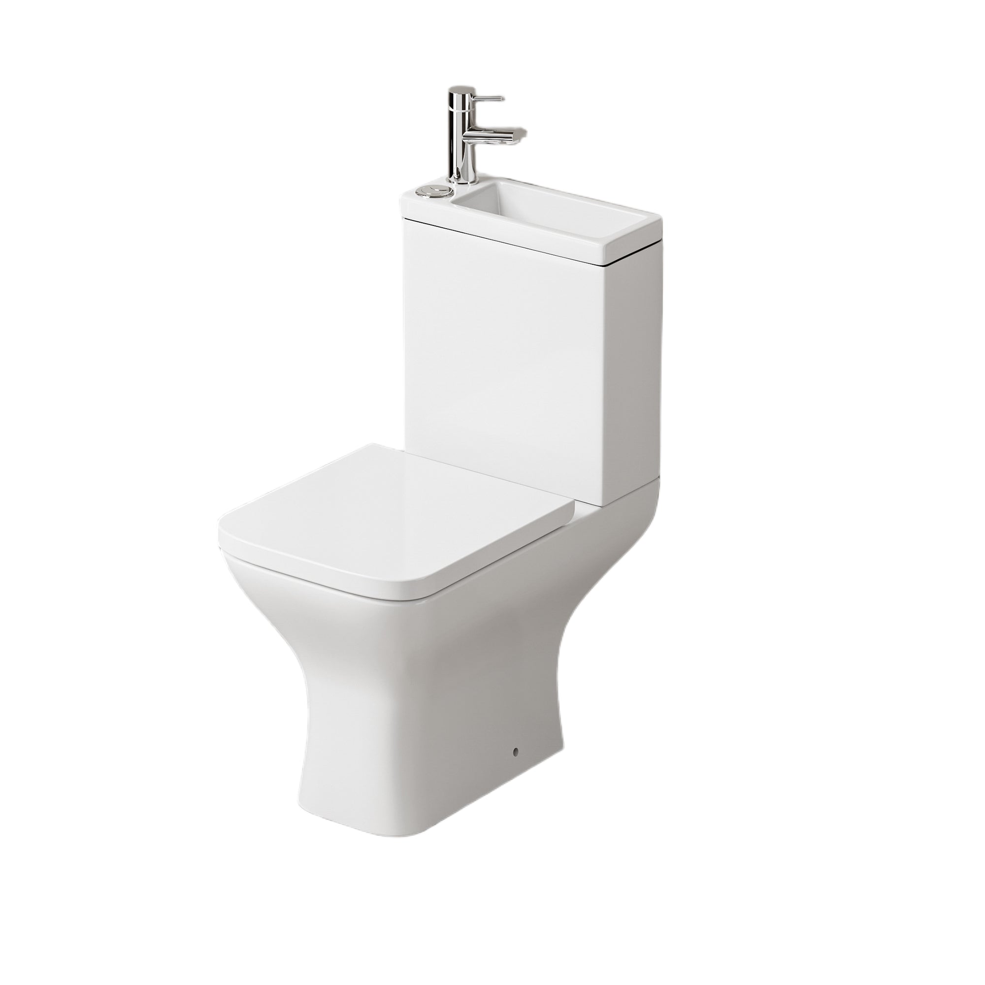 WC à poser avec lave-mains intégré 2-en-1 sans bride sortie horizontale (60,5*36*78cm) KENZO